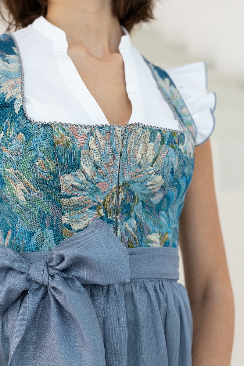 Madame Marie Dirndl Dirndl lang 2tlg. - SAPHORA - taubenblau günstig online kaufen
