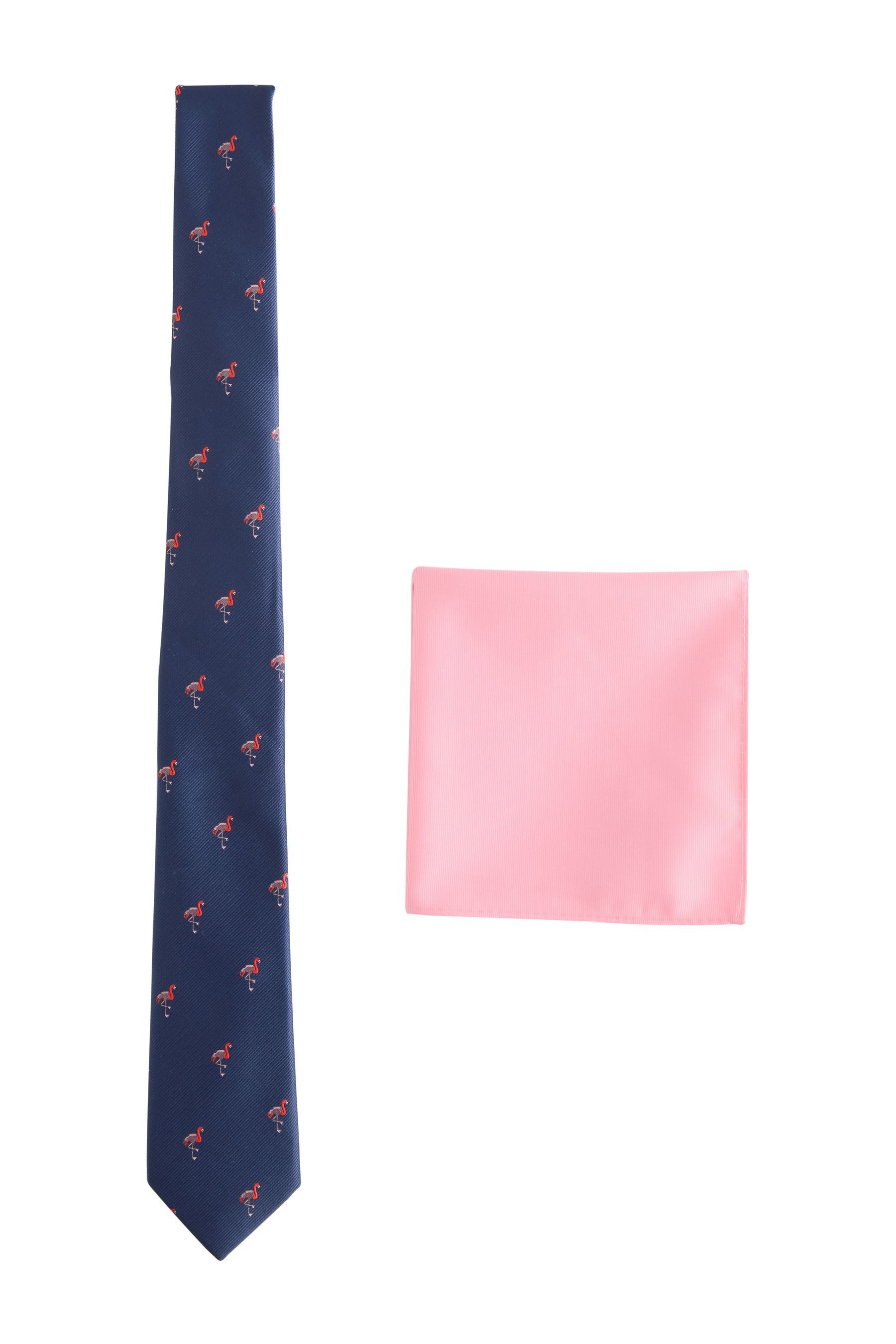 Next Krawatte Krawatte und Einstecktuch, Set (2-St)