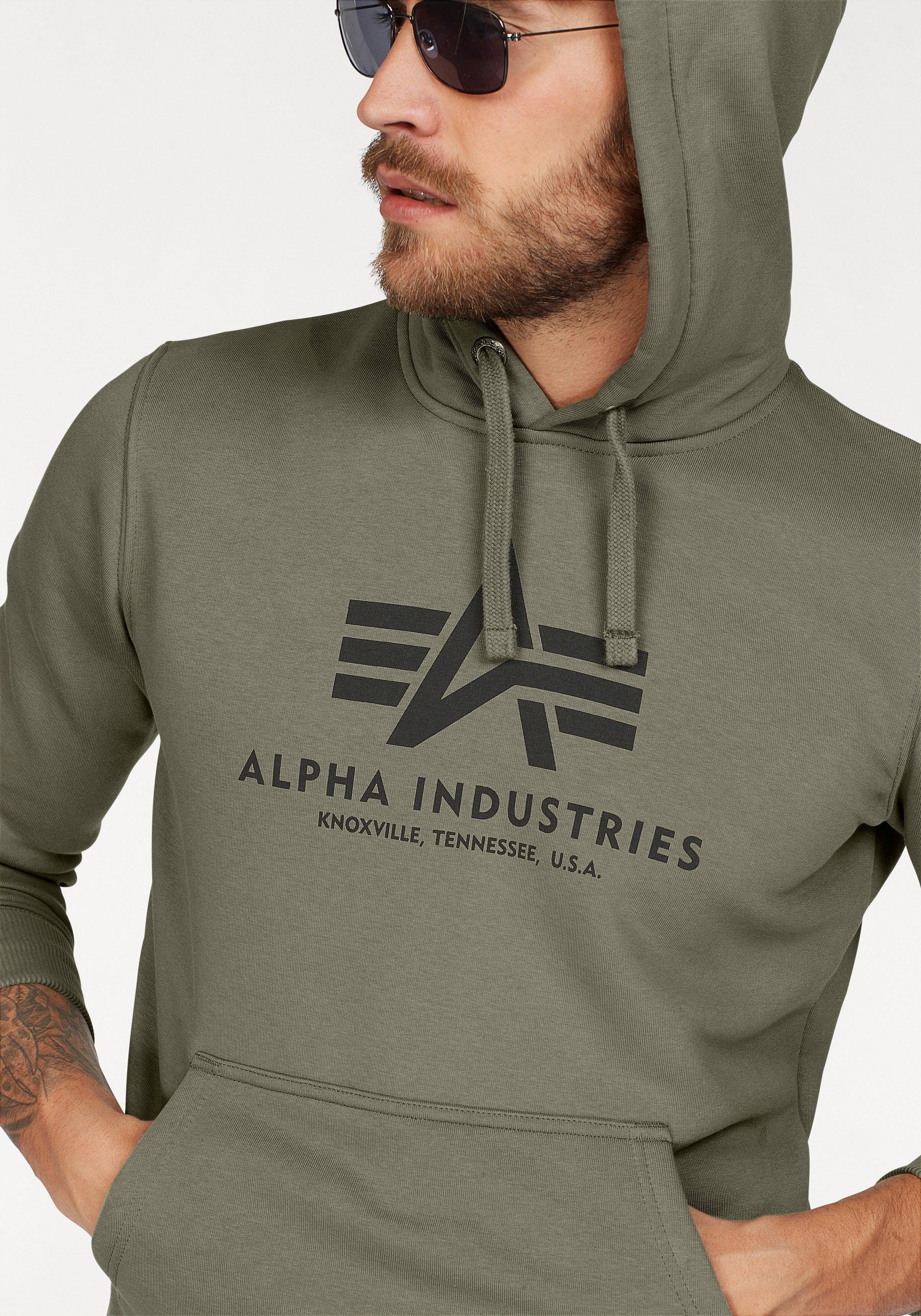 Alpha Industries Kapuzensweatshirt Basic Hoody Baumwollmischung, regular fit