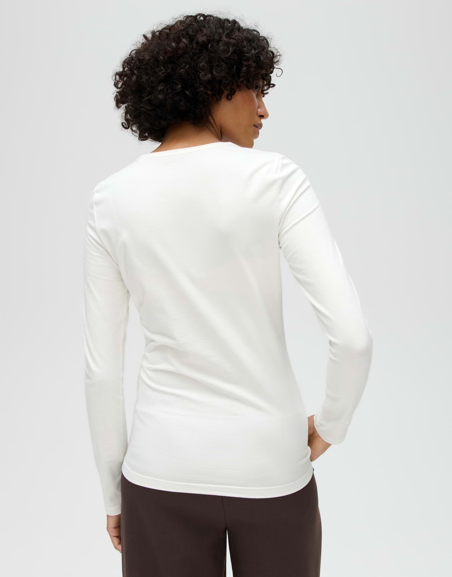 OPUS Langarmshirt SMILLA aus Jersey figurbetont geschnitten, weicher Griff, formstabil