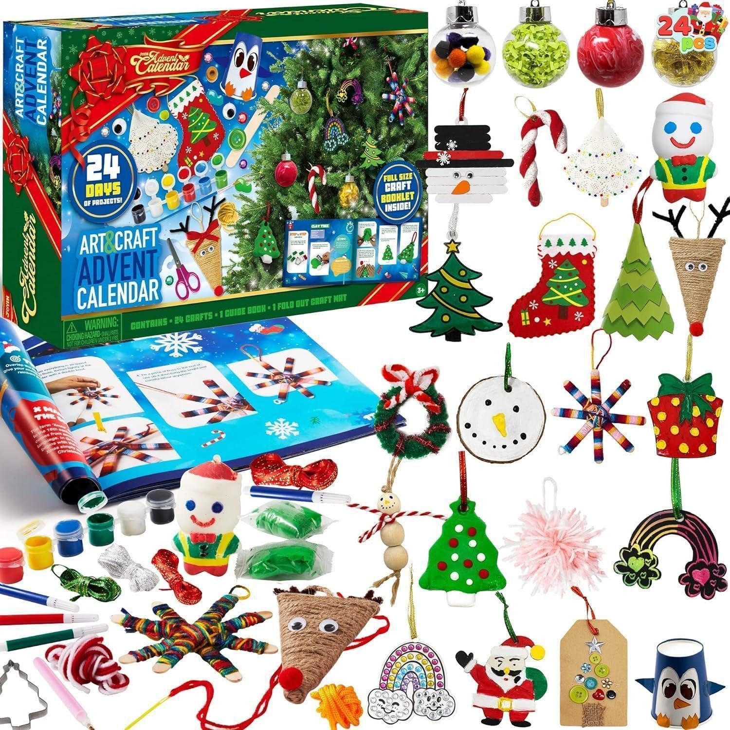 LuxusKollektion DIY-Adventskalender 24 Tage Weihnachts-Kunst-Adventskalender 2023 mit Bastelmaterial