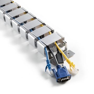 RICOO Kabelführung Z0101-S, Kabelkanal flexibel Wirbel-System Kabelmanagement am Schreibtisch