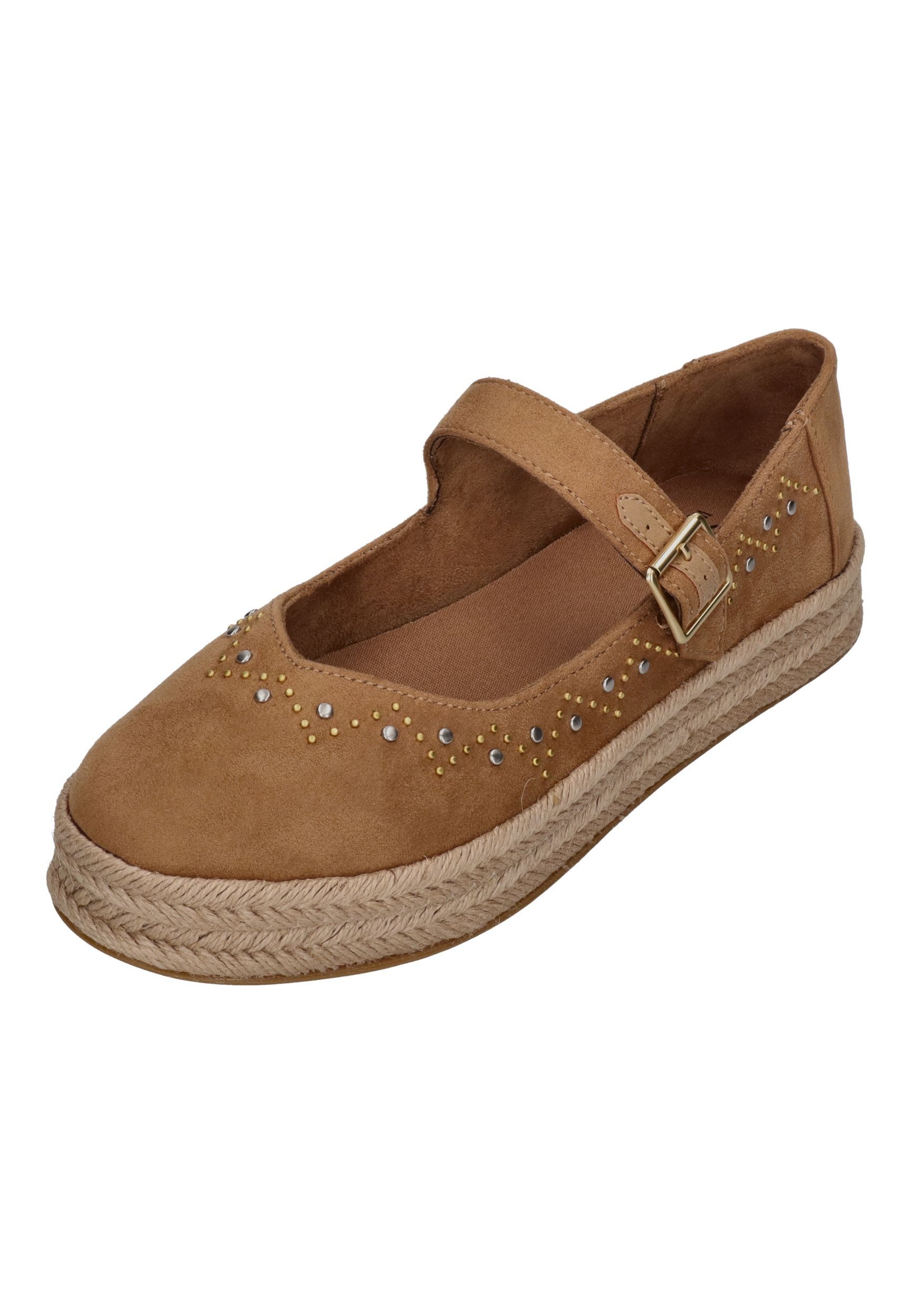 TOMS CAROLINA MARY JANE Espadrille toffee microsuede