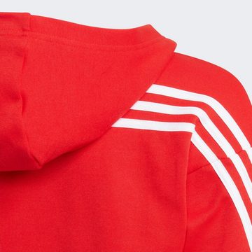 adidas Sportswear Trainingsjacke 3-Streifen Kinder Kapuzen-Trainingsjacke rot/weiß