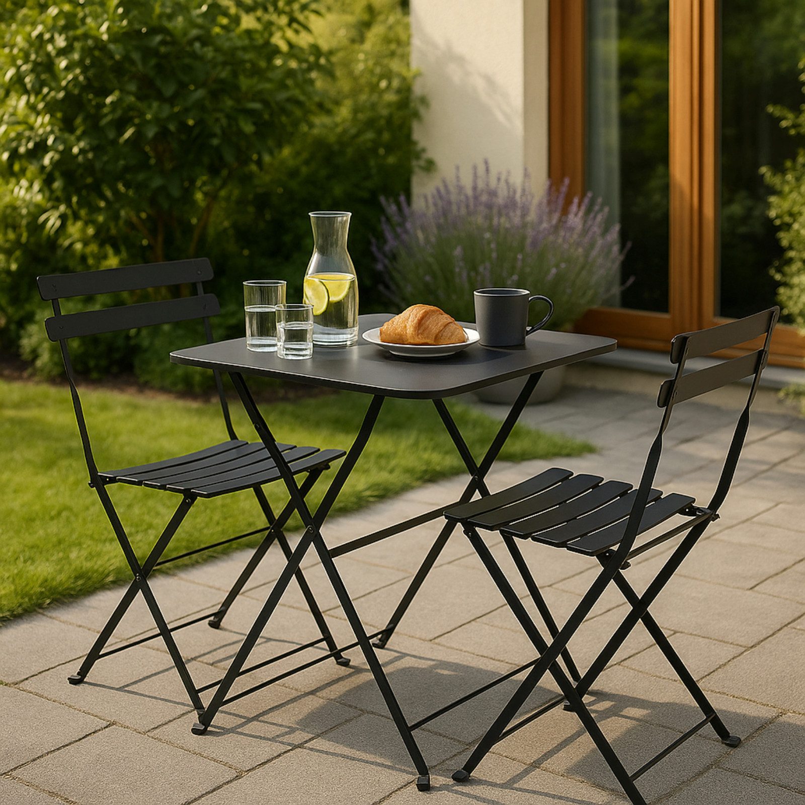 Koopman Klapptisch Gartentisch Campingtisch Falttisch Klapptisch 60x60cm (Stück, 1-St., Packung), Quadratisch, Matt, 71cm Hoch, Klappbar, Modern
