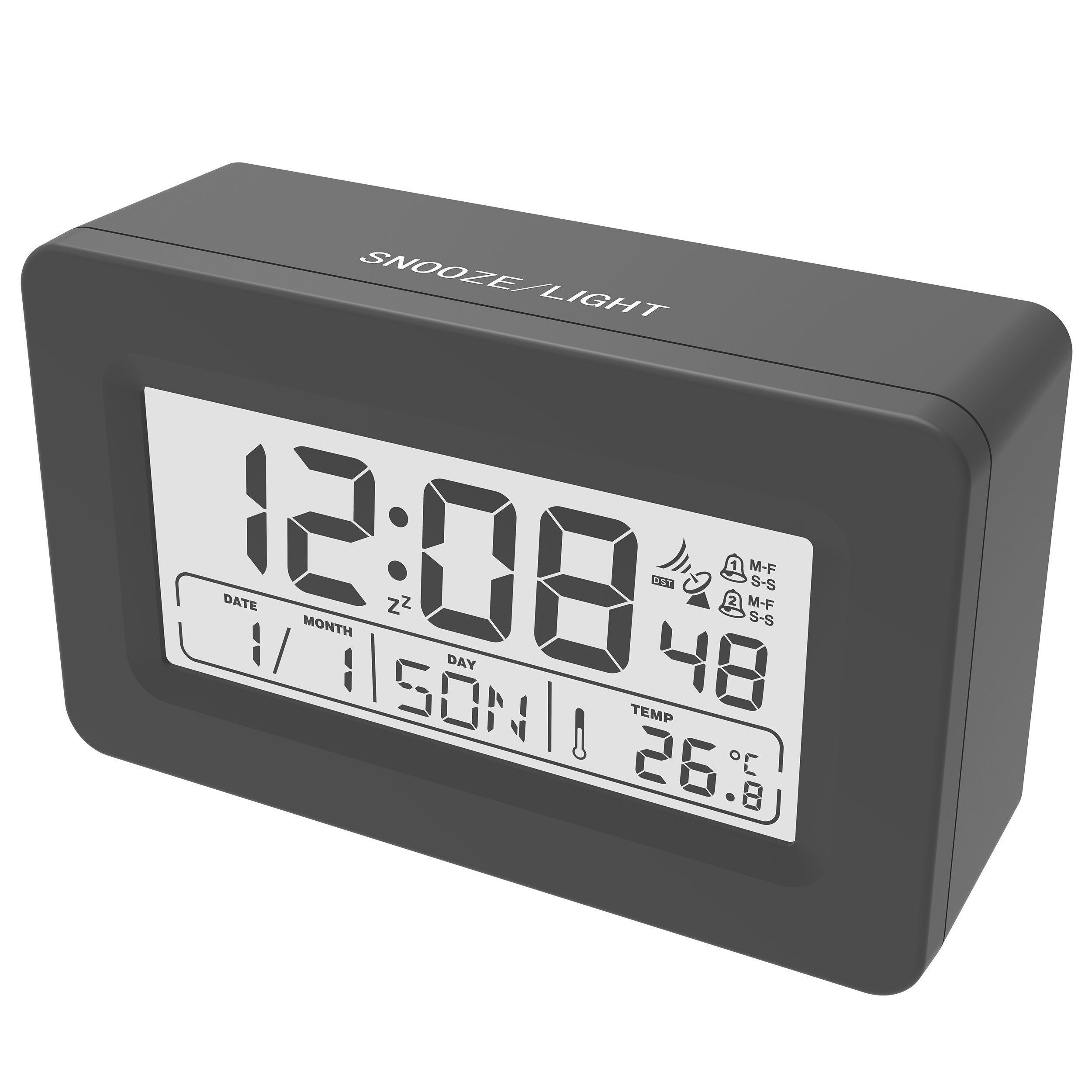 Miraval Funkwecker Miraval Digitaler Funkwecker Basic DCF77, Temperaturanzeige, Snooze, Displaylicht