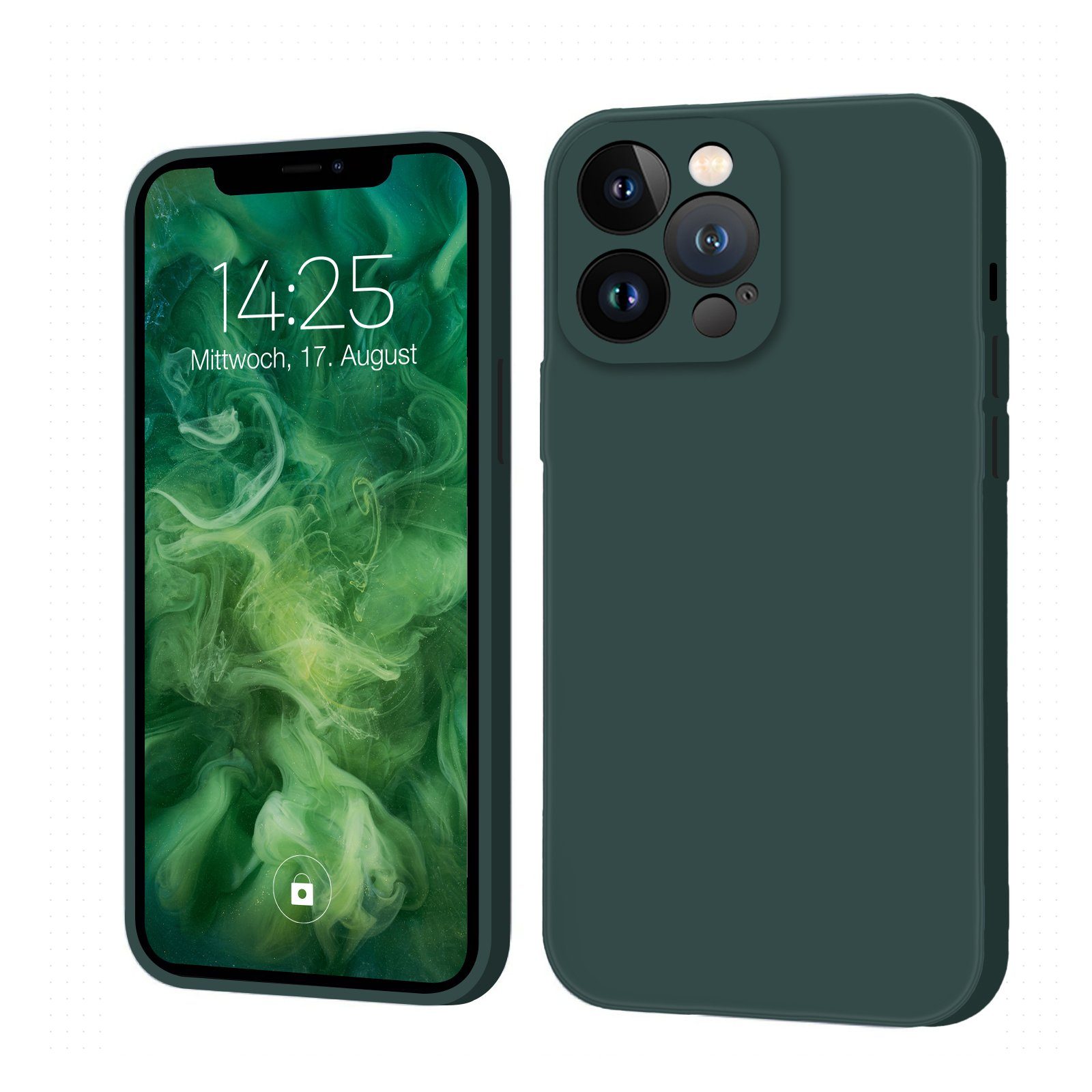 Tec-Expert Handyhülle SoftGrip Cover Hülle für Apple iPhone 13 Pro Max, Cover Bumper Case viele Farben wahlweise mit Glas