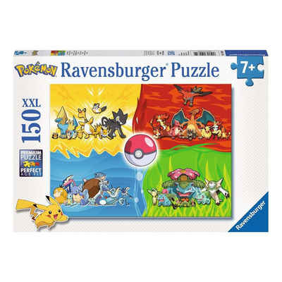 POKÉMON Puzzle Puzzle XXL 150 Teile Pokemon Ravensburger 4 Elemente, 150 Puzzleteile