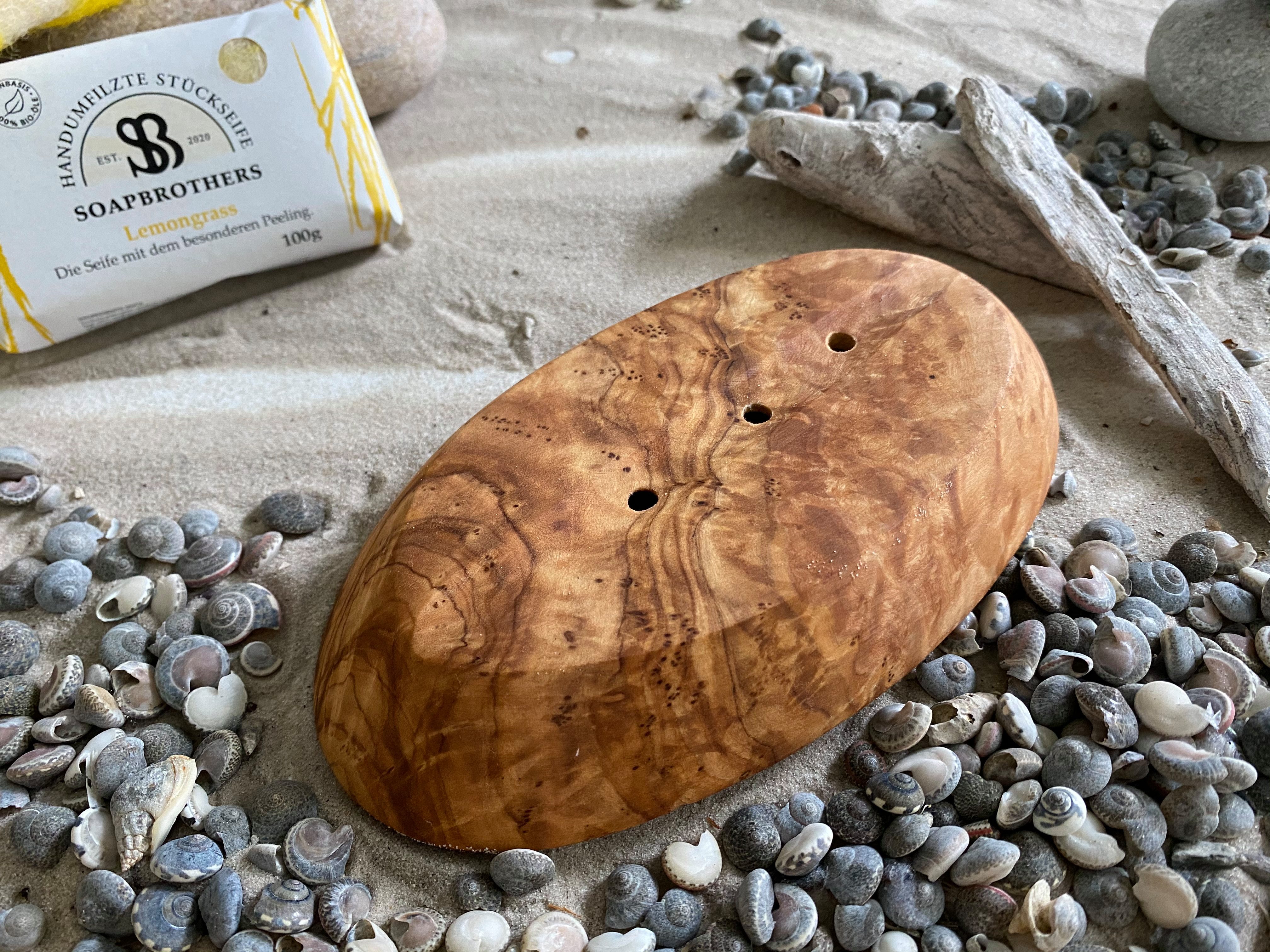 Soapbrothers Seifenschale Olivenholz Seifenschale/Seifenhalter in Handarbei günstig online kaufen