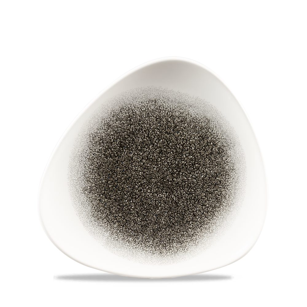 Teller Super Vitrified Studio Prints Raku Quartz Black Teller