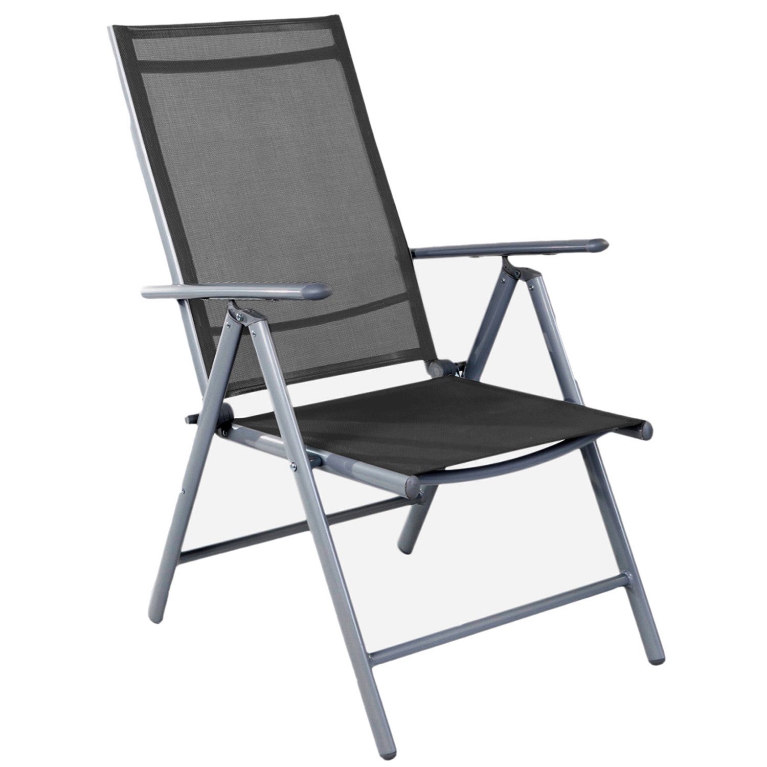 Mojawo Armlehnstuhl Garten Klappstuhl Gartenstuhl Hochlehner Alu Textilen S günstig online kaufen