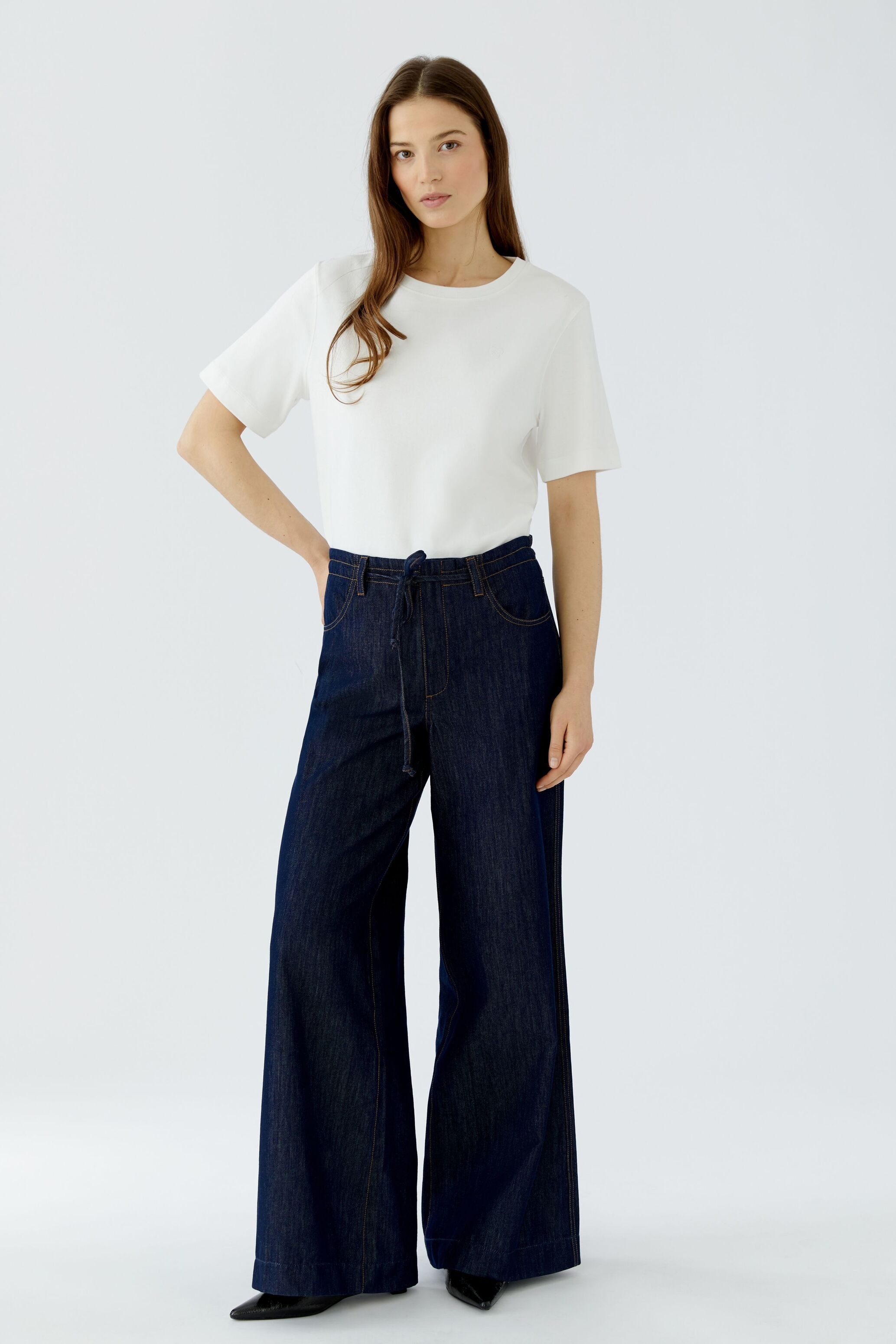 Oui Relax-fit-Jeans Kontraststitching