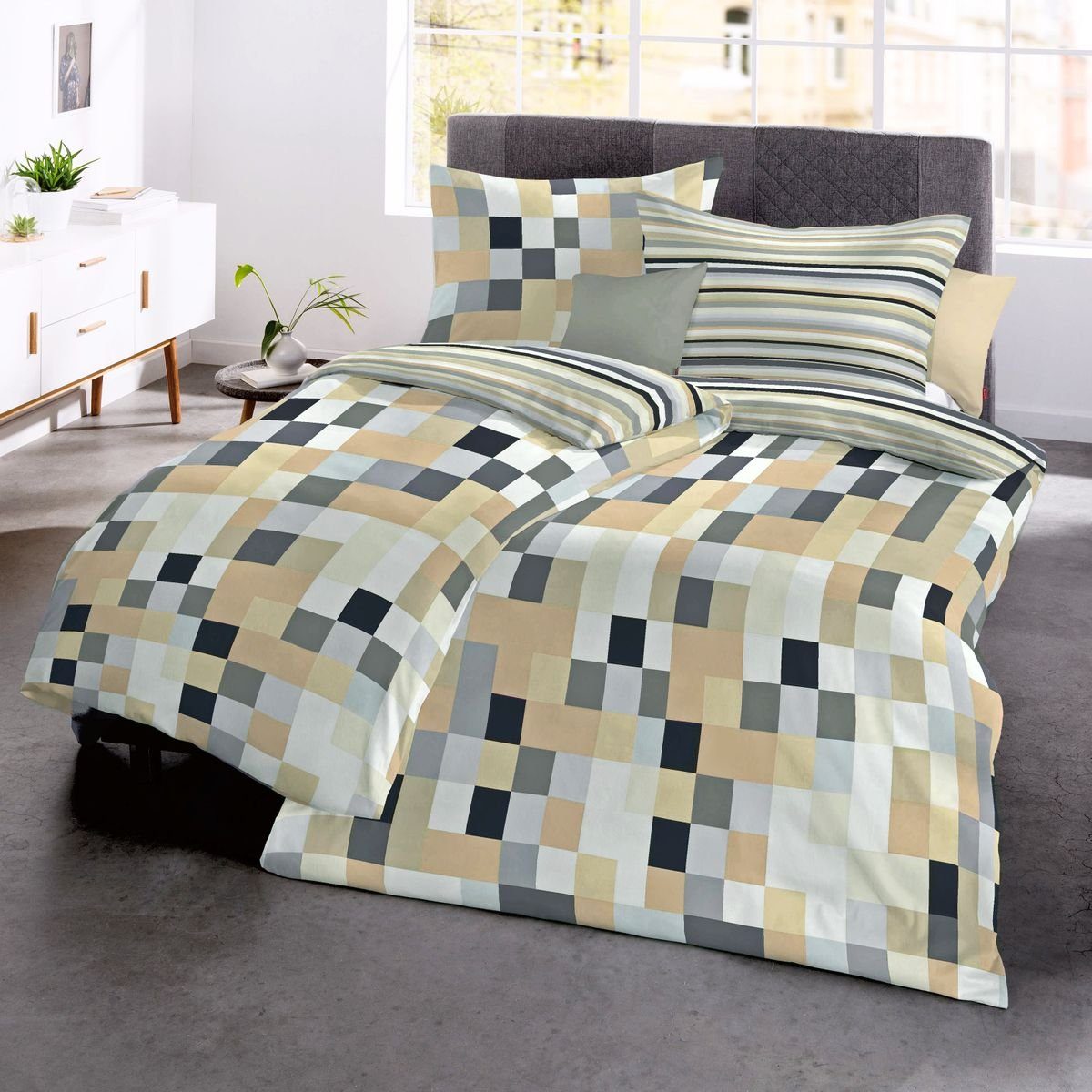 JACK Wendebettwäsche JACK by Fleuresse 135x200cm 4 tlg Renforce Bettwäsche günstig online kaufen