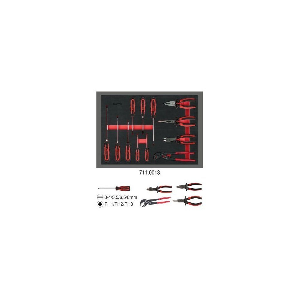 KS Tools Schraubendreher Schraubendreher- und Zangen-Satz 711.0013, 711.0013