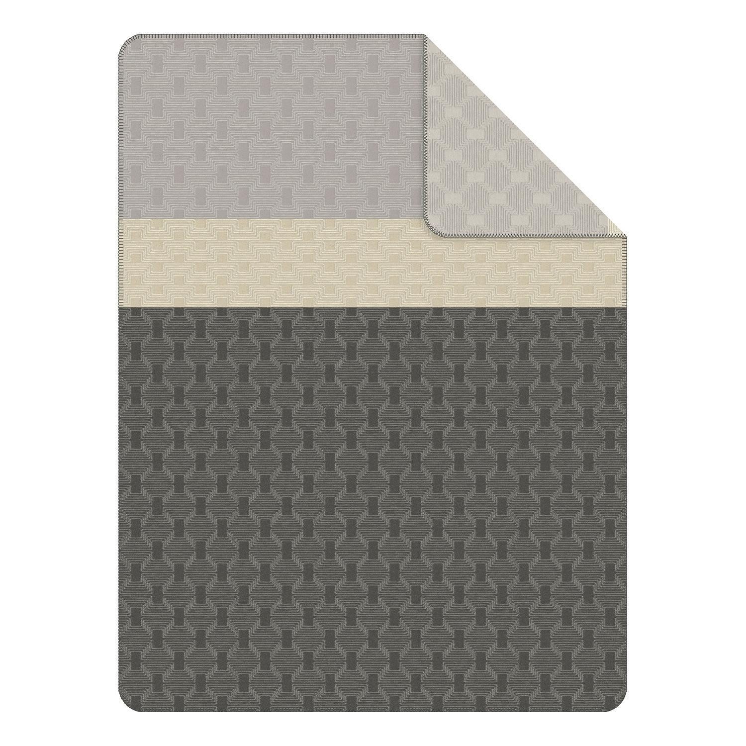 Wohndecke KOTA, 150 x 200 cm, Grau, Beige, bugatti, wendbar