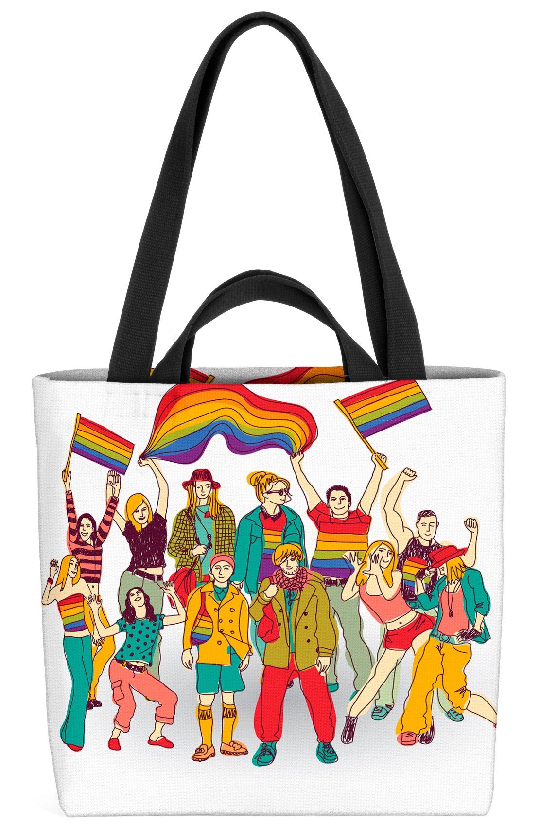VOID Henkeltasche (1-tlg), LGBTQ Familie Menschen Gruppe Stolz Gay pride flag parade club LGBTQ