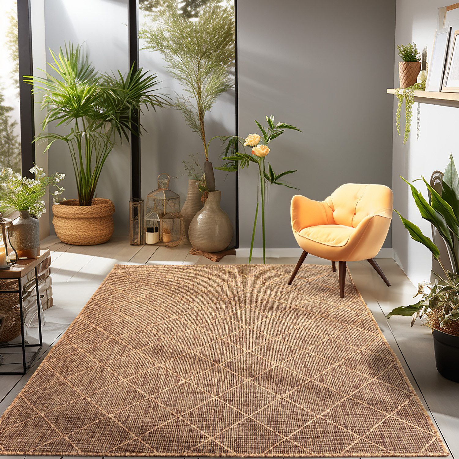 Carpettex Outdoorteppich Rauten Design, Läufer, Höhe: günstig online kaufen