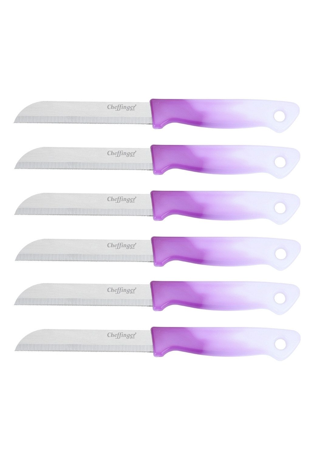 Cheffinger Messerblock Cheffinger Messer-Set Küchenmesser Steakmesser 6-tlg CF-MK06 Auswahl