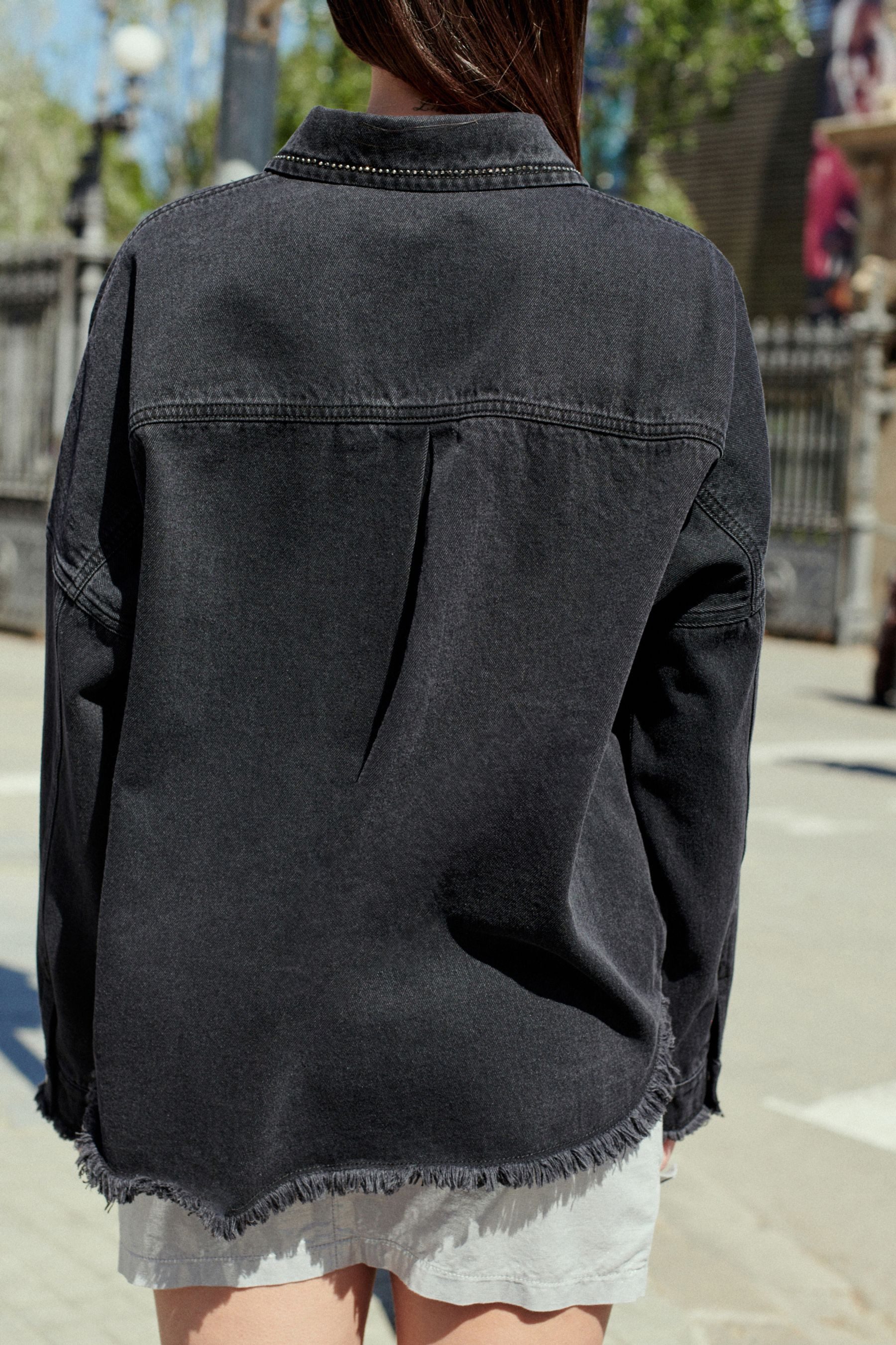 Next Jeanshemd Jeanshemd mit Fransen aus günstig online kaufen