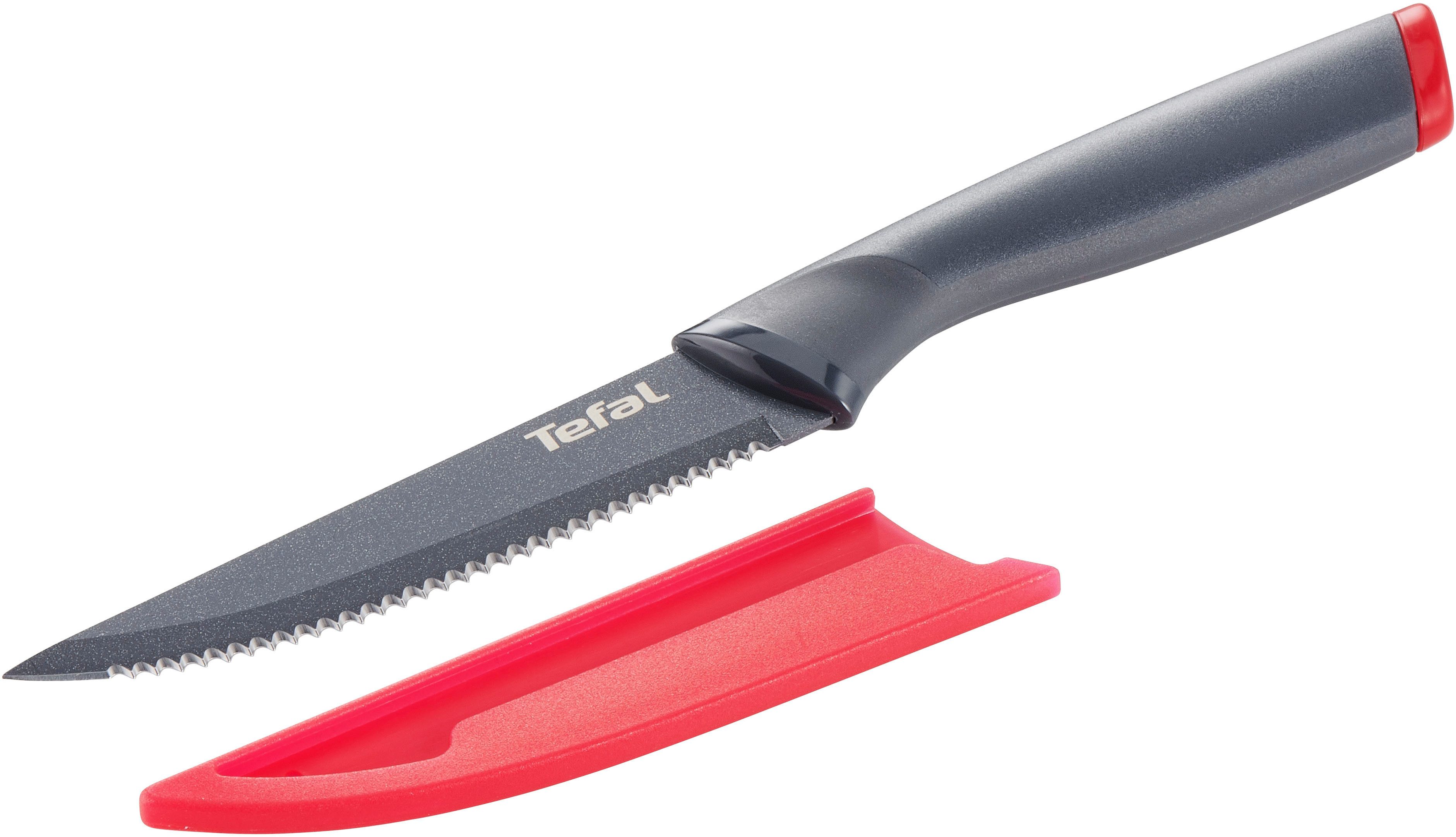 Tefal Steakmesser Fresh Kitchen (2 Stück), 11 cm, Klingen aus rostfreiem Stahl, Titan-Versiegelung, Klingenschutz