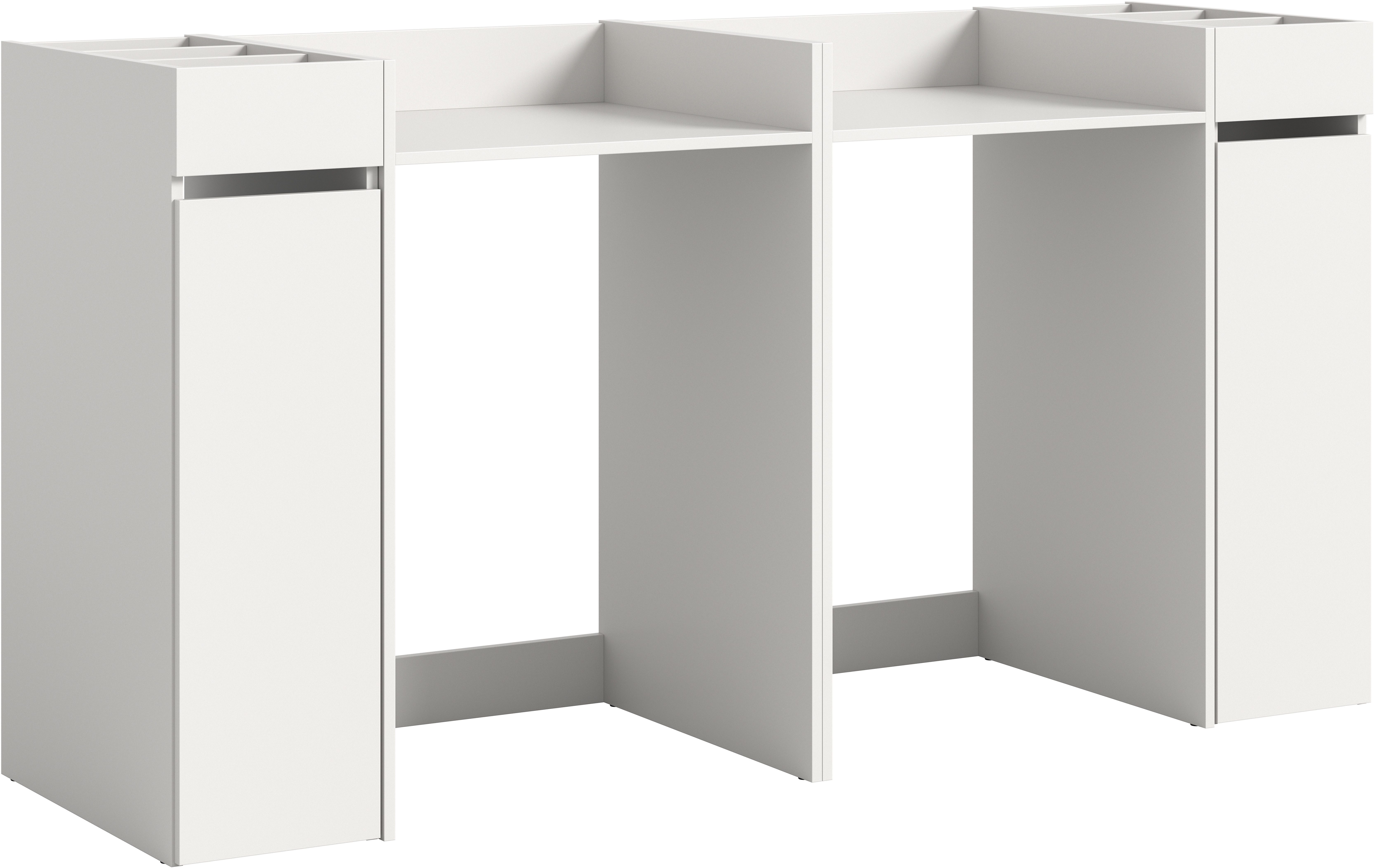welltime Badmöbel-Set FALAS, TOPSELLER!, 4-teilig, Hauswirtschaftsraum Set, Breite 190 cm, (Set, 4-St., bestehend aus: 2x Waschmaschinenumbauschrank und 2x Standregal), Kombination, Set, Bad-Kombi, Bad, Organizer, Rollregal, Umbauschrank