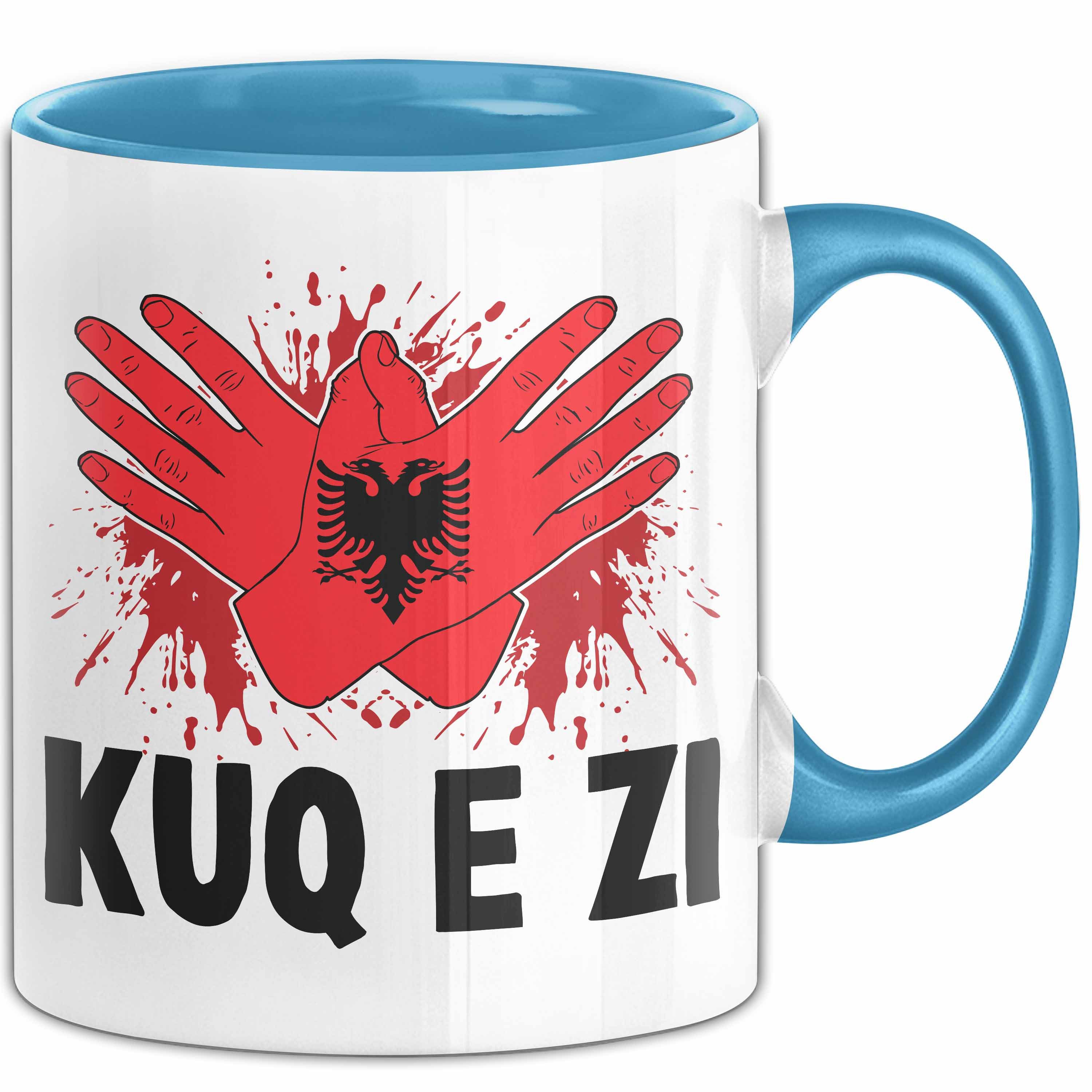 Trendation Tasse Albanische Flagge Shqip Shqiponja Albanischer Adler Albanien Tasse Ges, Keramik