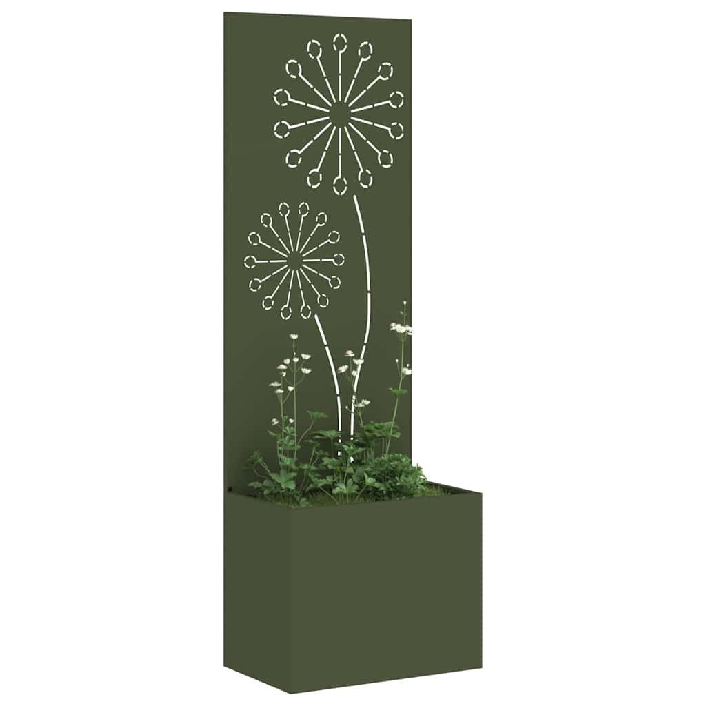 vidaXL Wandbild Garten Sichtschutz-Leinwand Olivgrün 50 x 32 x 150 cm, (1 St)