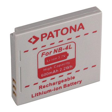 Patona 2x Akku für Canon NB-4L NB4L Kamera-Akku Ersatzakku Kameraakku 6000 mAh (3,7 V, 2 St), Ixus 30 40 50 55 60 65 70 75 80 Powershot SD200 Ixy Digital 40