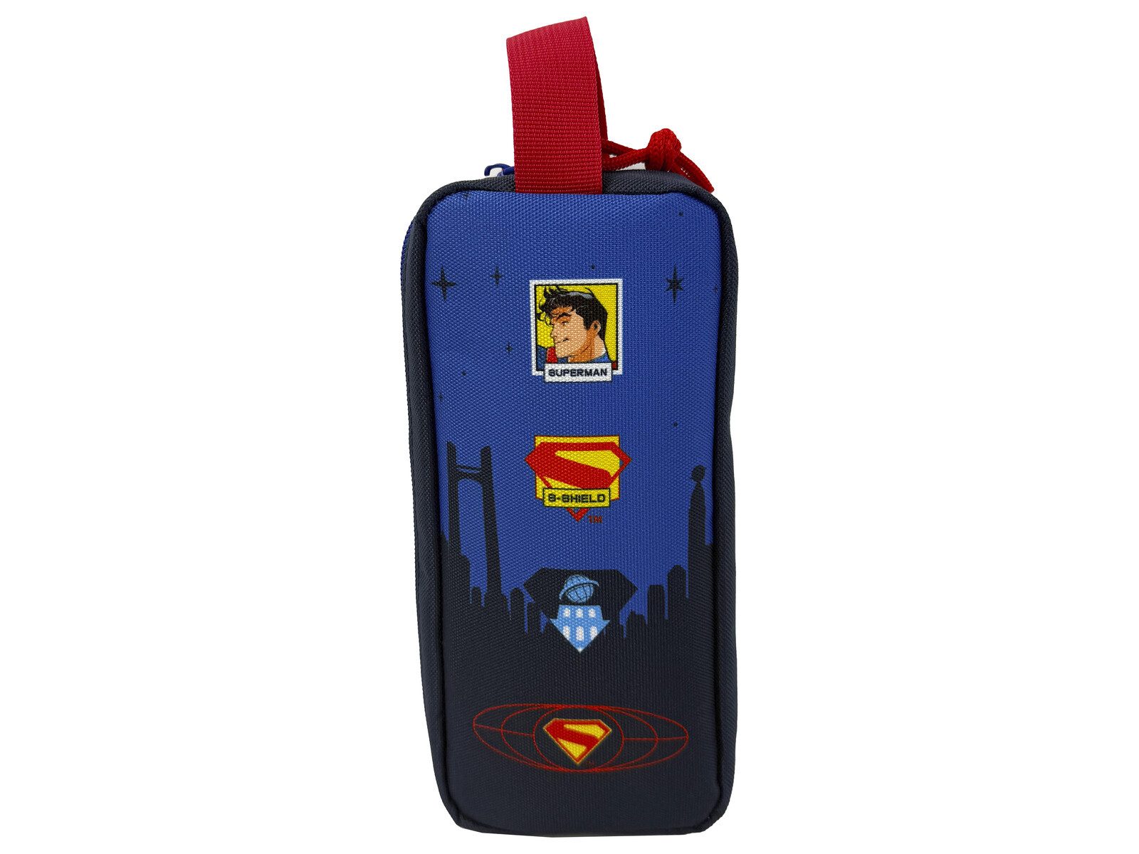 Superman Federmäppchen mit zwei Fächern Federmappe mit Reißverschluss