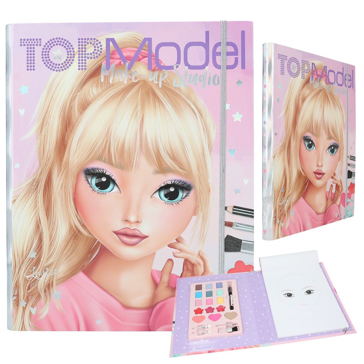 Malvorlage TOPModel Make Up Creative Studio Mappe Malbuch mit MakeUp