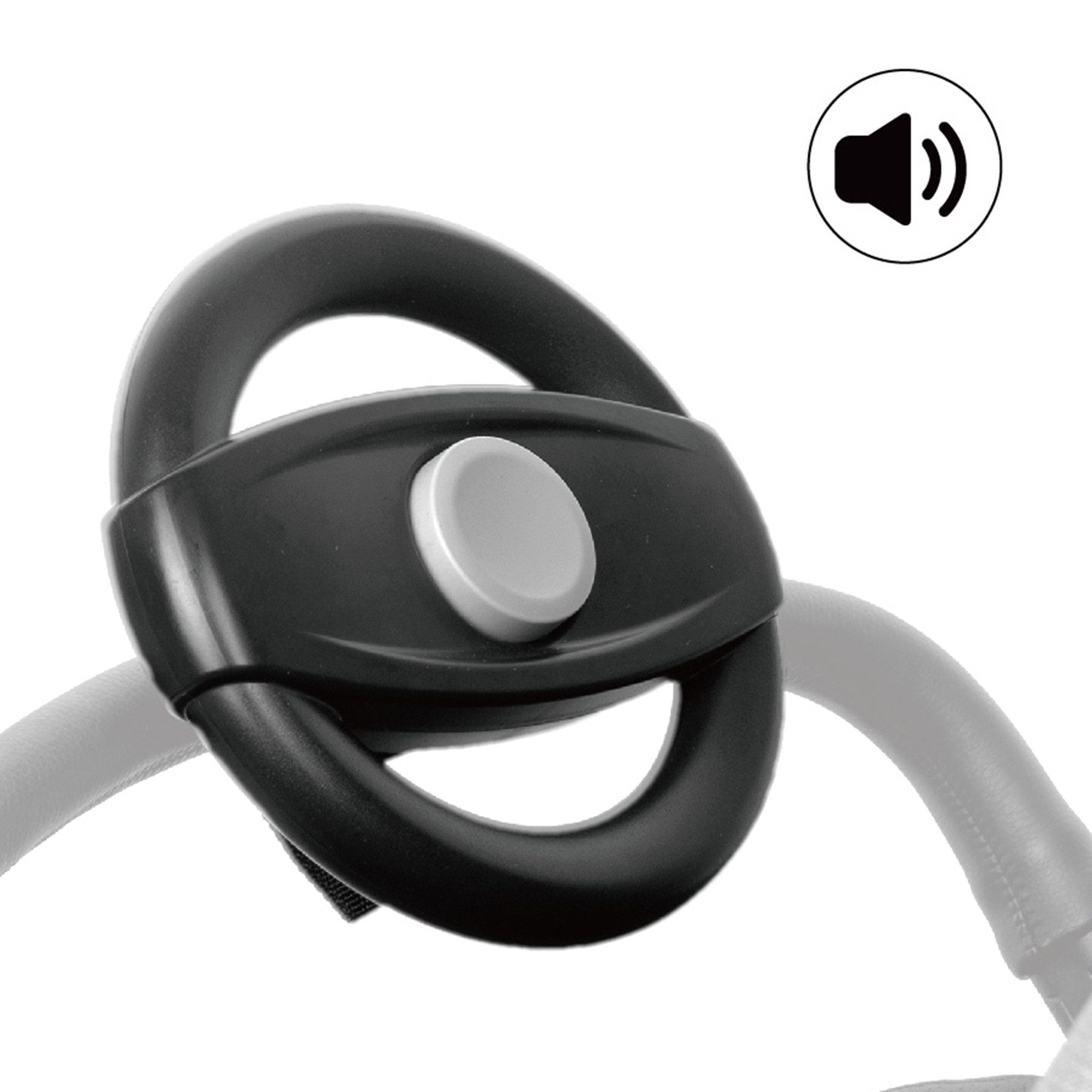 Titaniumbaby Spielzeug-Lenkrad Stroller Wheel, (frei drehbarer Spielspaß mit Soundeffekt und dezenter Hupe, für Kinderwagen/Buggy Gestänge bis max 3,5 cm Durchmesser), keine Batterien notwendig