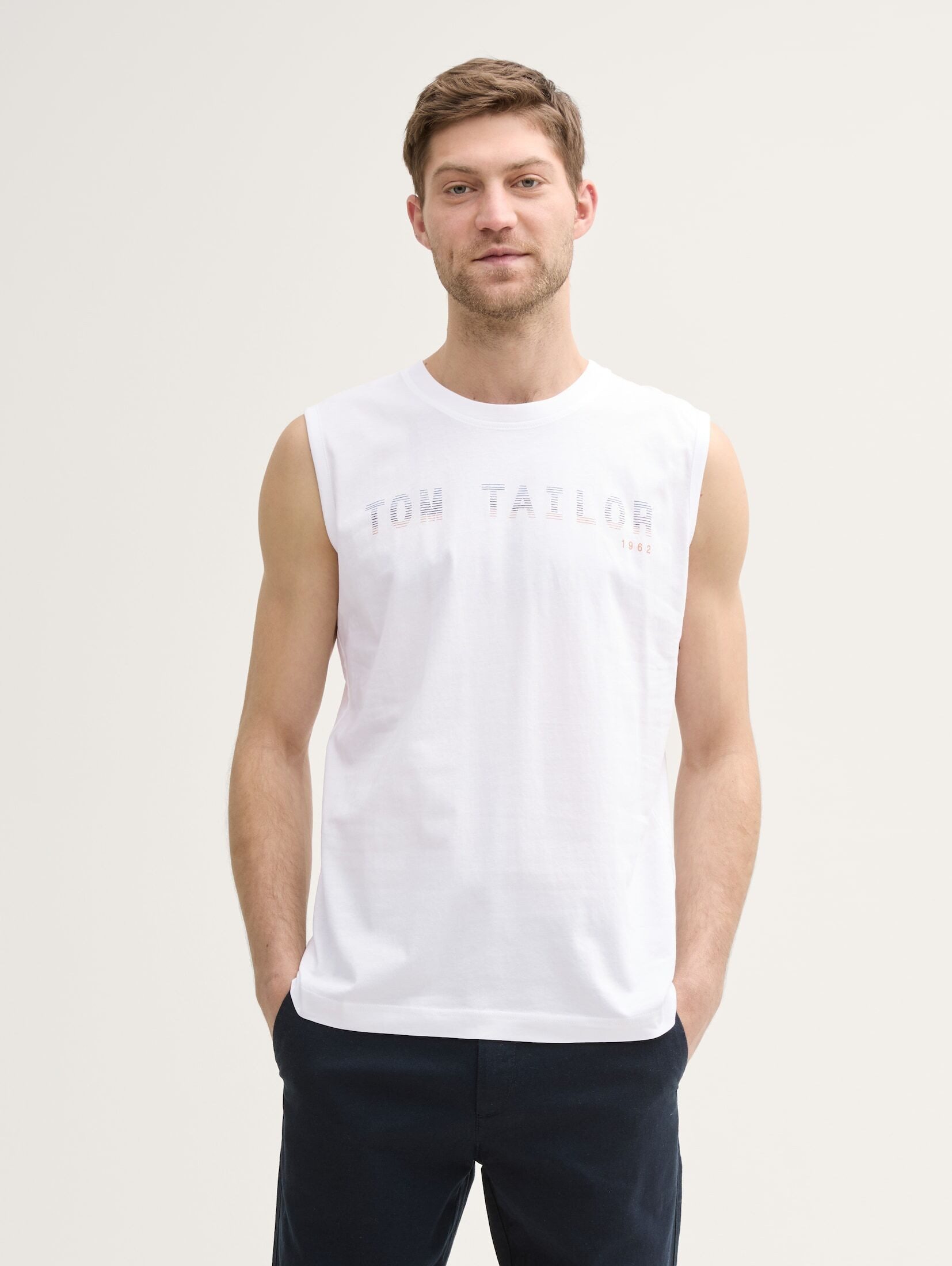 TOM TAILOR Tanktop Tanktop mit Logo-Print günstig online kaufen