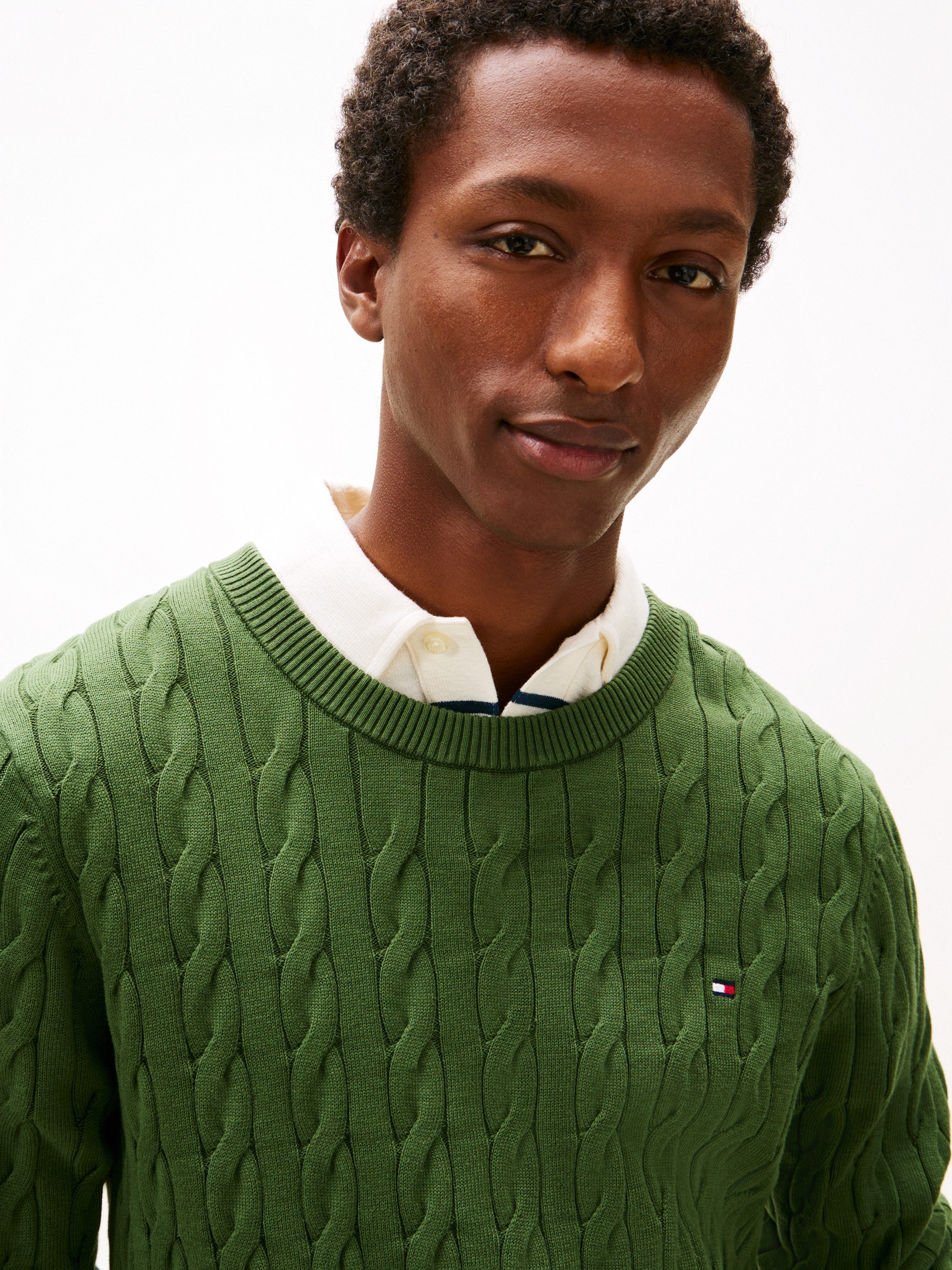 Tommy Hilfiger Strickpullover CLASSIC CABLE CREW NECK mit Strukturstrick un günstig online kaufen