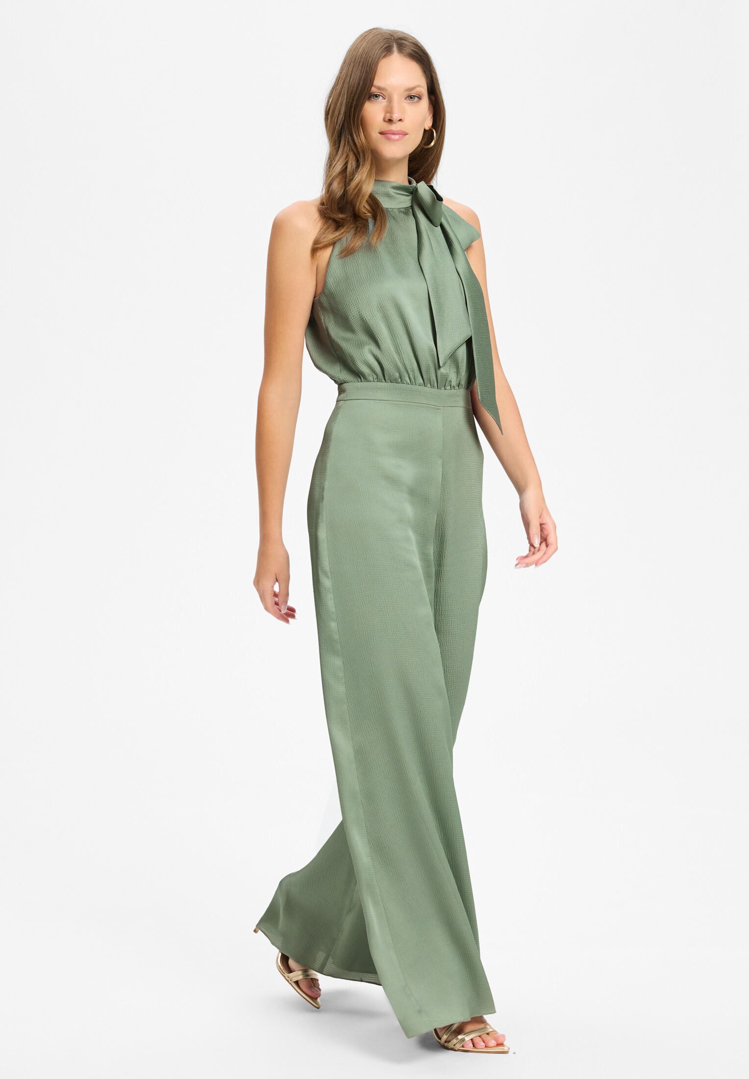 SWING Jumpsuit - Jumpsuit mit Schluppe aus Satin Oberteil in lockerer Passform – Bild 5 von 5