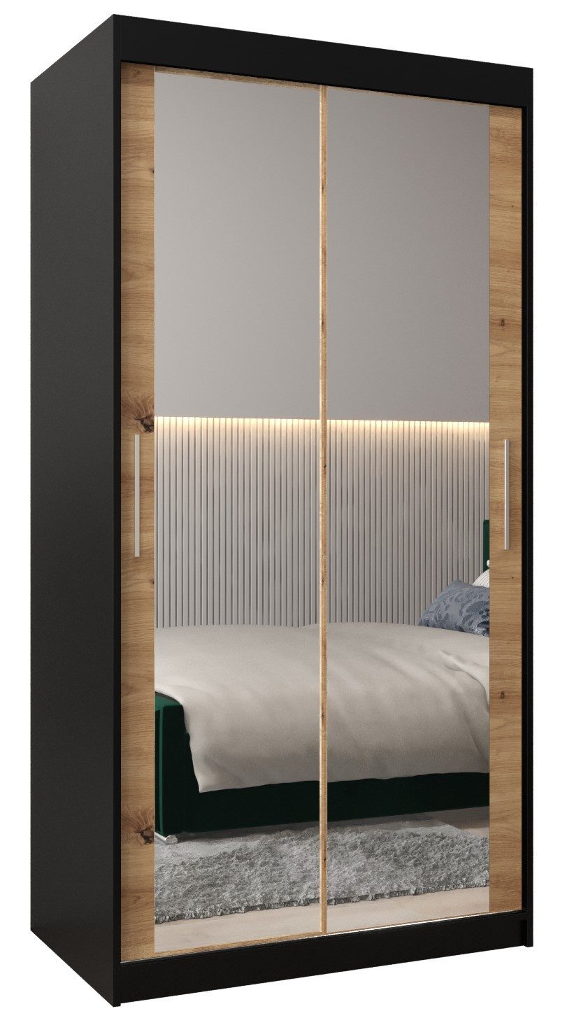 ABIKS MÖBEL Kleiderschrank Tokyo 3 Schlafzimmerschrank - mit Spiegel, Kleiderstange, Regalen