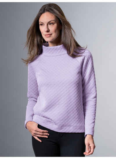 Trigema Sweatshirt TRIGEMA Sweatshirt in Jacquard-Strick-Qualität