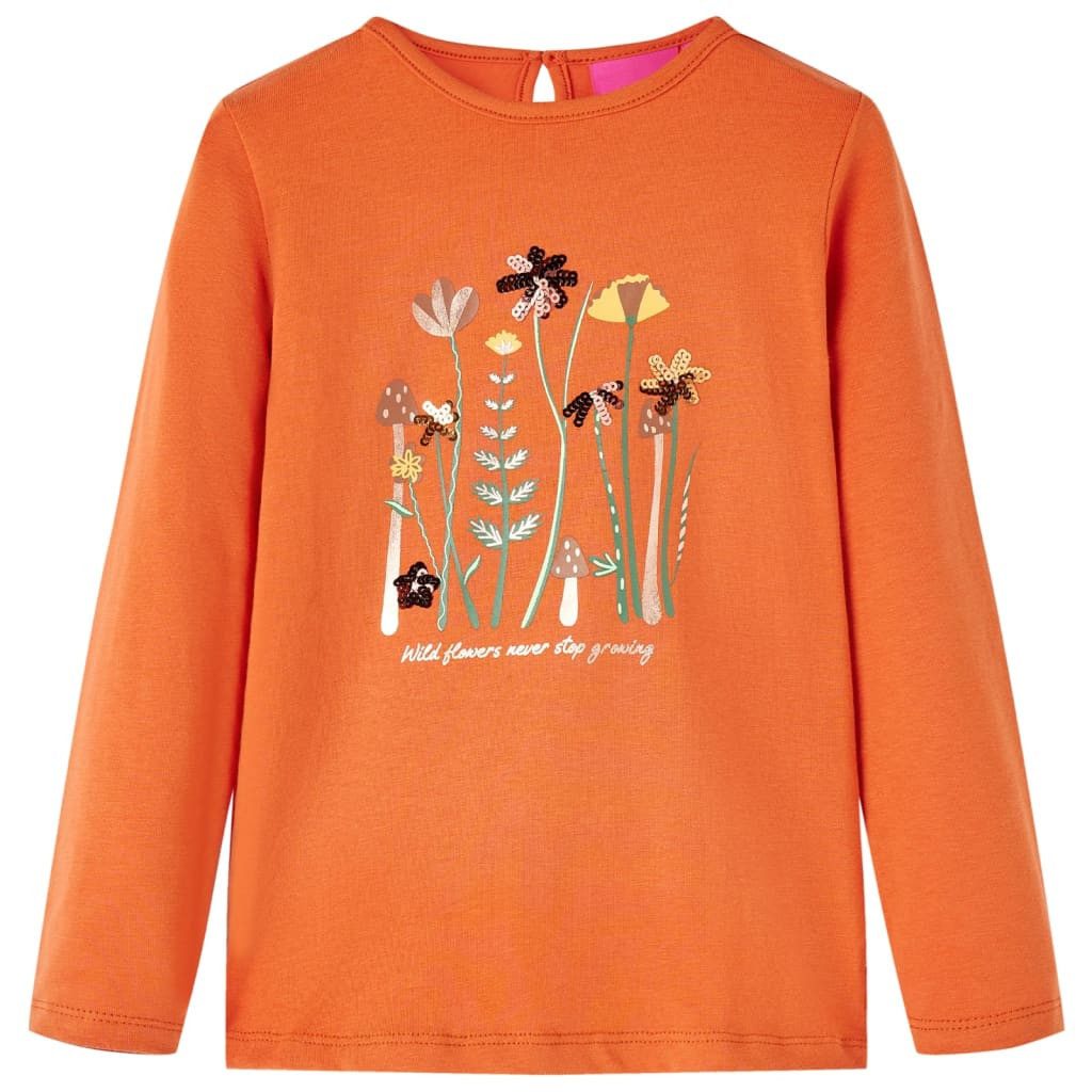 Langarmshirt Kinder-Langarmshirt Dunkelorange 116