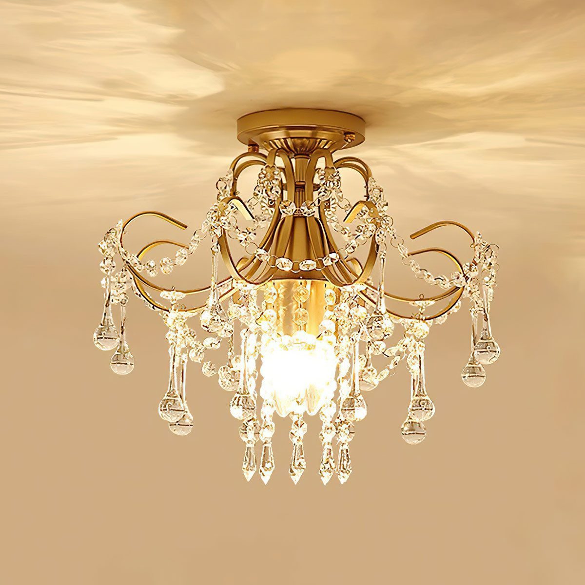 POPOLIC LED Kronleuchter Kristall-Deckenlampe, modern und günstig online kaufen