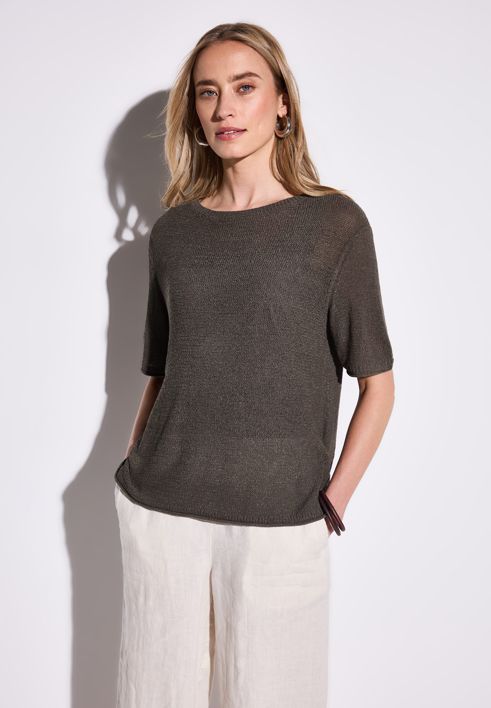 STREET ONE Strickpullover mit seitlichen Schlitzen günstig online kaufen