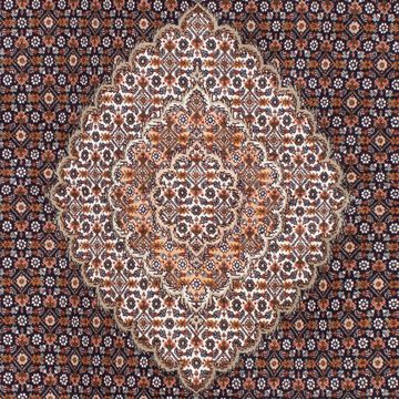 Orientteppich Perser - Täbriz - 210 x 155 cm - dunkelbraun, morgenland, rechteckig, Höhe: 10 mm, Wohnzimmer, Handgeknüpft, Einzelstück mit Zertifikat