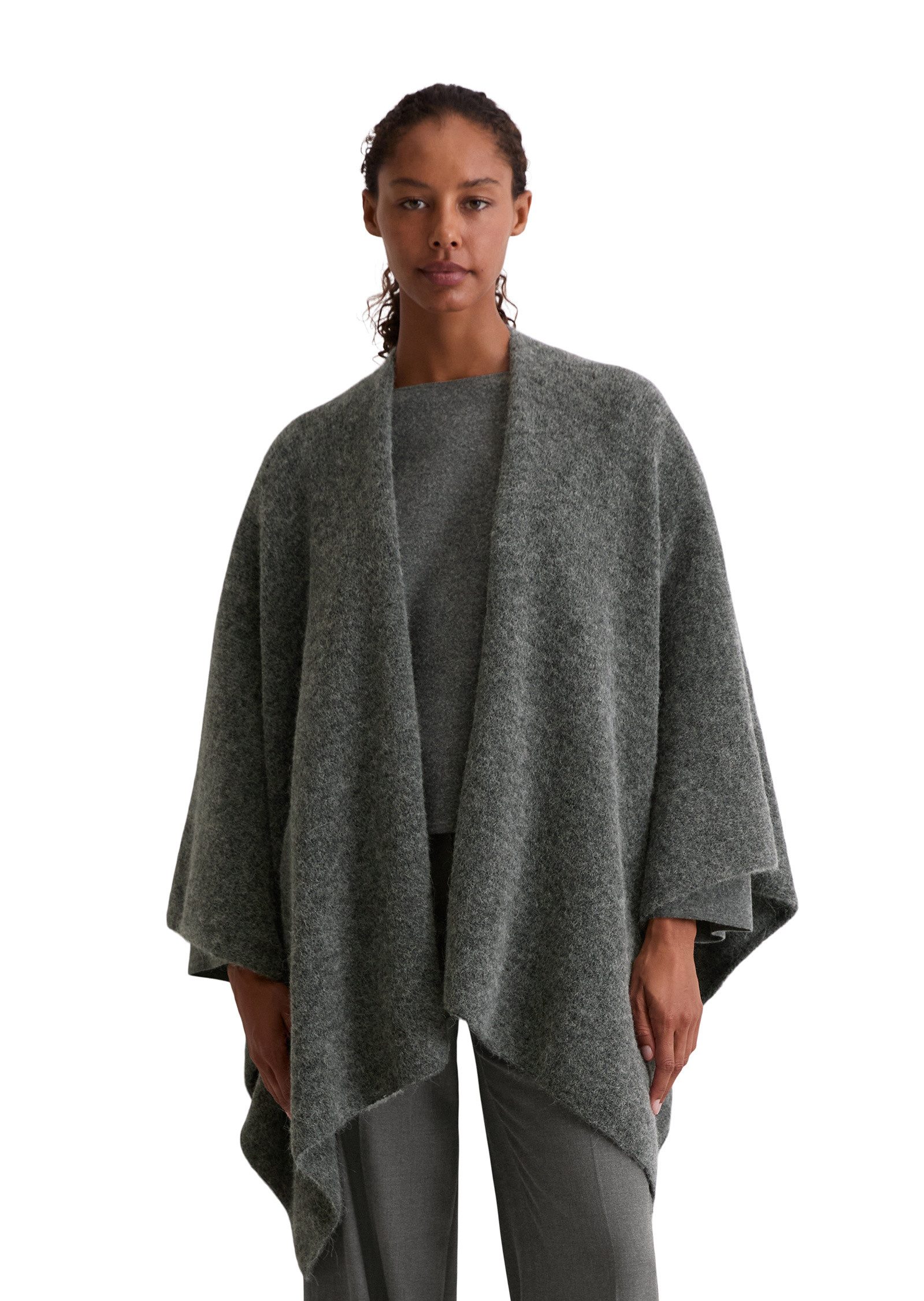 Marc O'Polo Cape aus Schurwolle-Alpakawolle-Mix