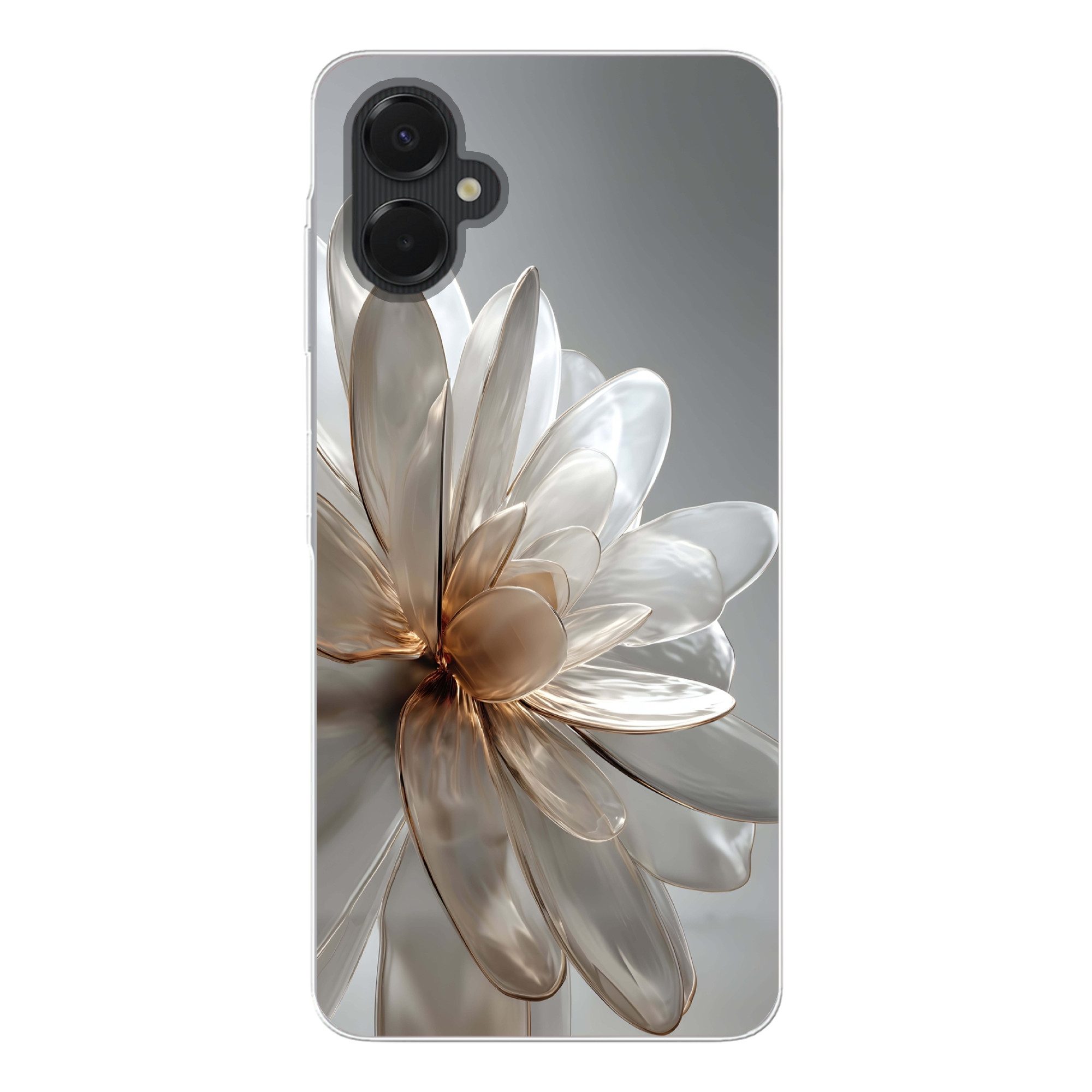 MuchoWow Handyhülle für Samsung Galaxy A06 5G Blume - Weiß - Neutral, Smartphone-Bumper, Print, Handy Schutzhülle Dünn