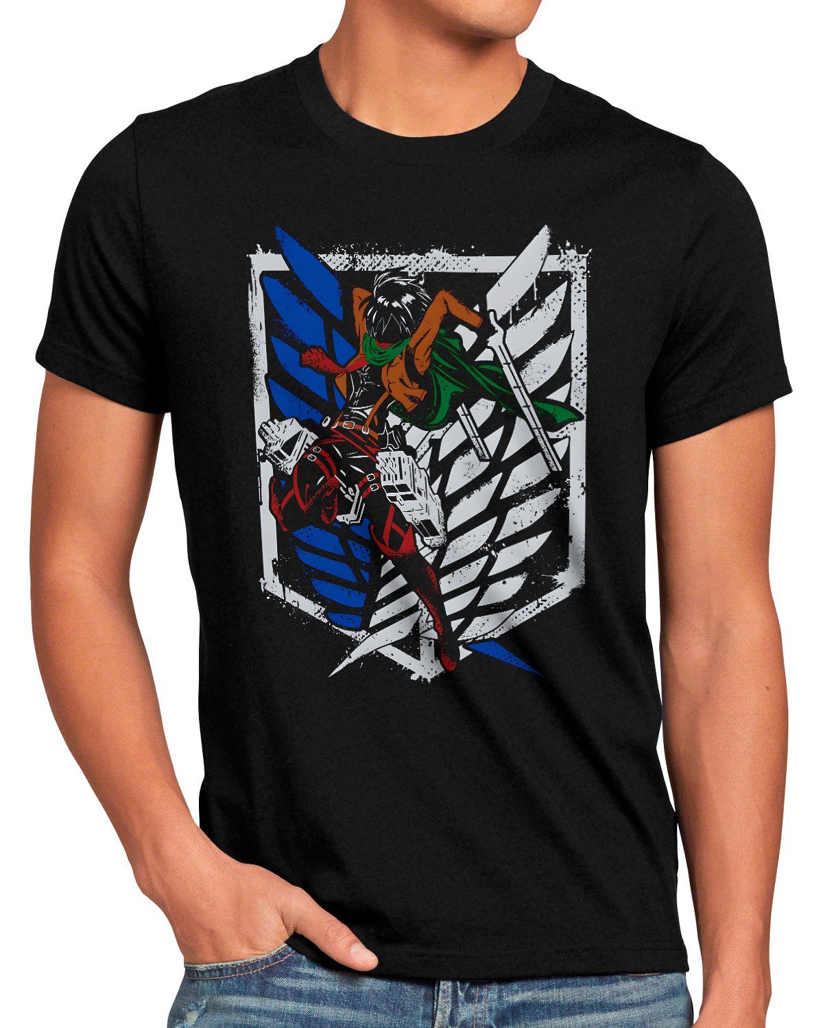 style3 Print-Shirt anime attack on japan titan manga aot