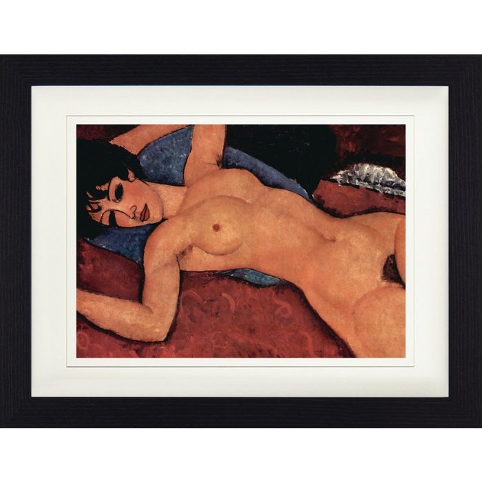 1art1 Bild mit Rahmen Amedeo Modigliani - Liegender Akt 1917