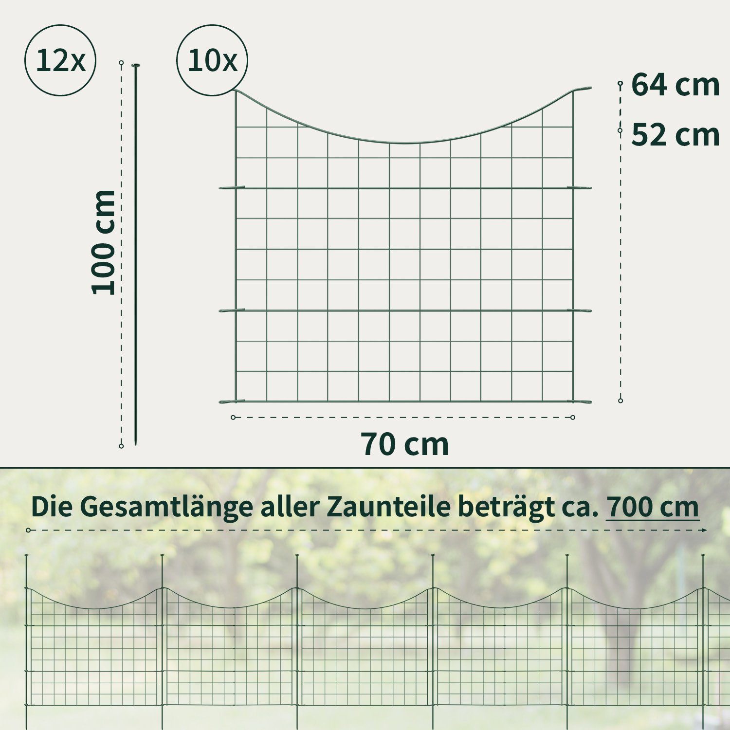 VERDOBA Zaun Teichzaun Gartenzaun Hundezaun - günstig online kaufen