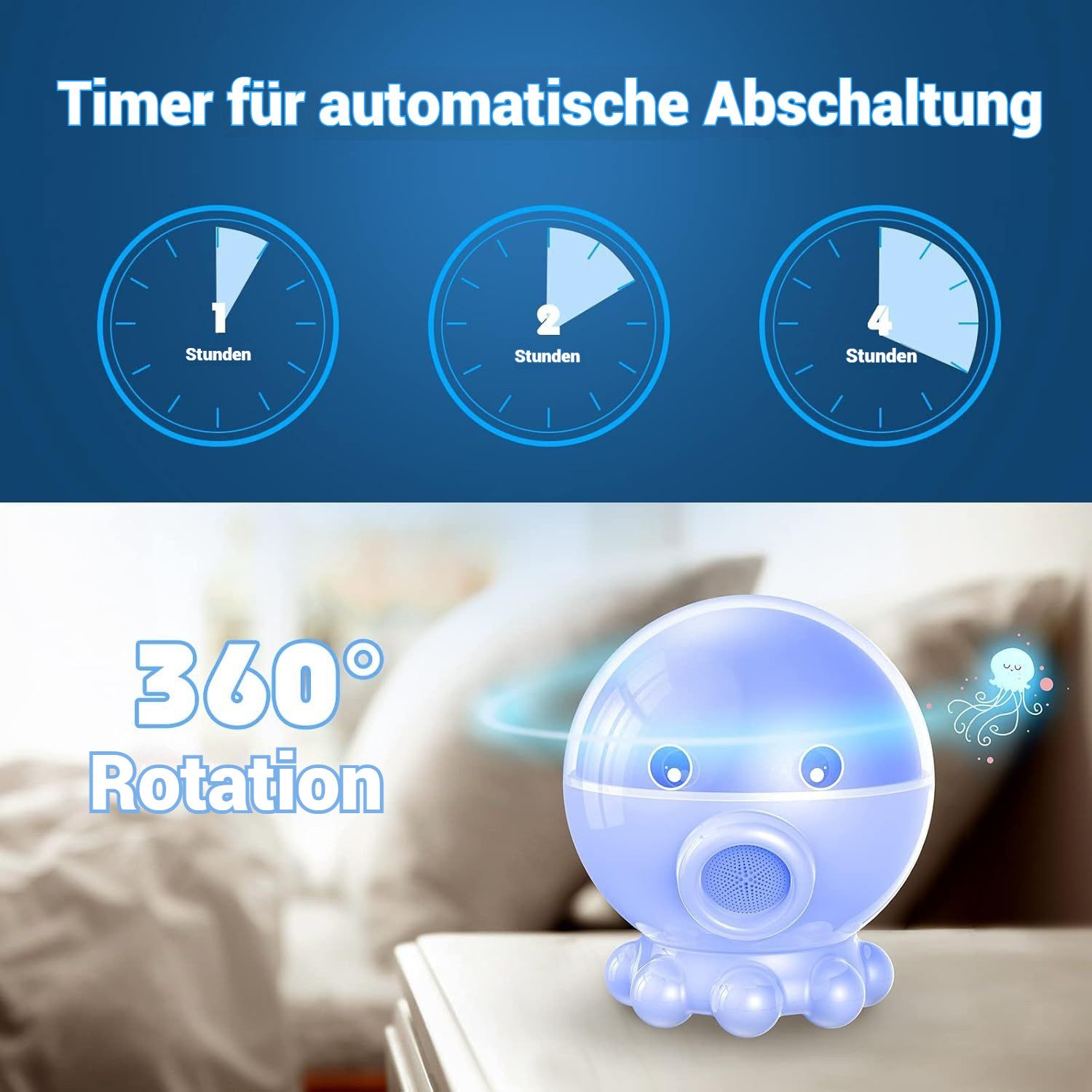 VIVIHEYDAY LED-Sternenhimmel Sternenhimmel Projektor Kinder, Rotierendes LED Sternenlicht Lampe, Nachtlicht Baby mit Timer 17 Lichteffekte Galaxy Projector, für – Bild 5 von 5
