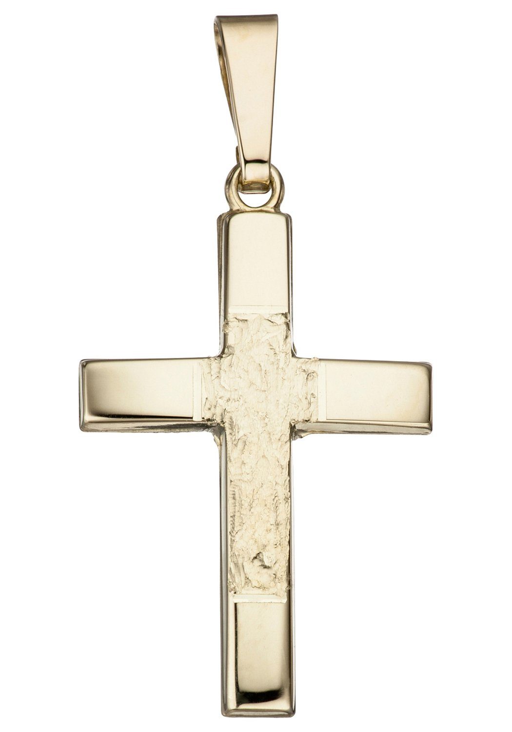 JOBO Kreuzanhänger Anhänger Kreuz, 585 Breite mm, ca. Höhe Tiefe mm 26,6 1,9 mm, ca. ca. 16,4 Gold