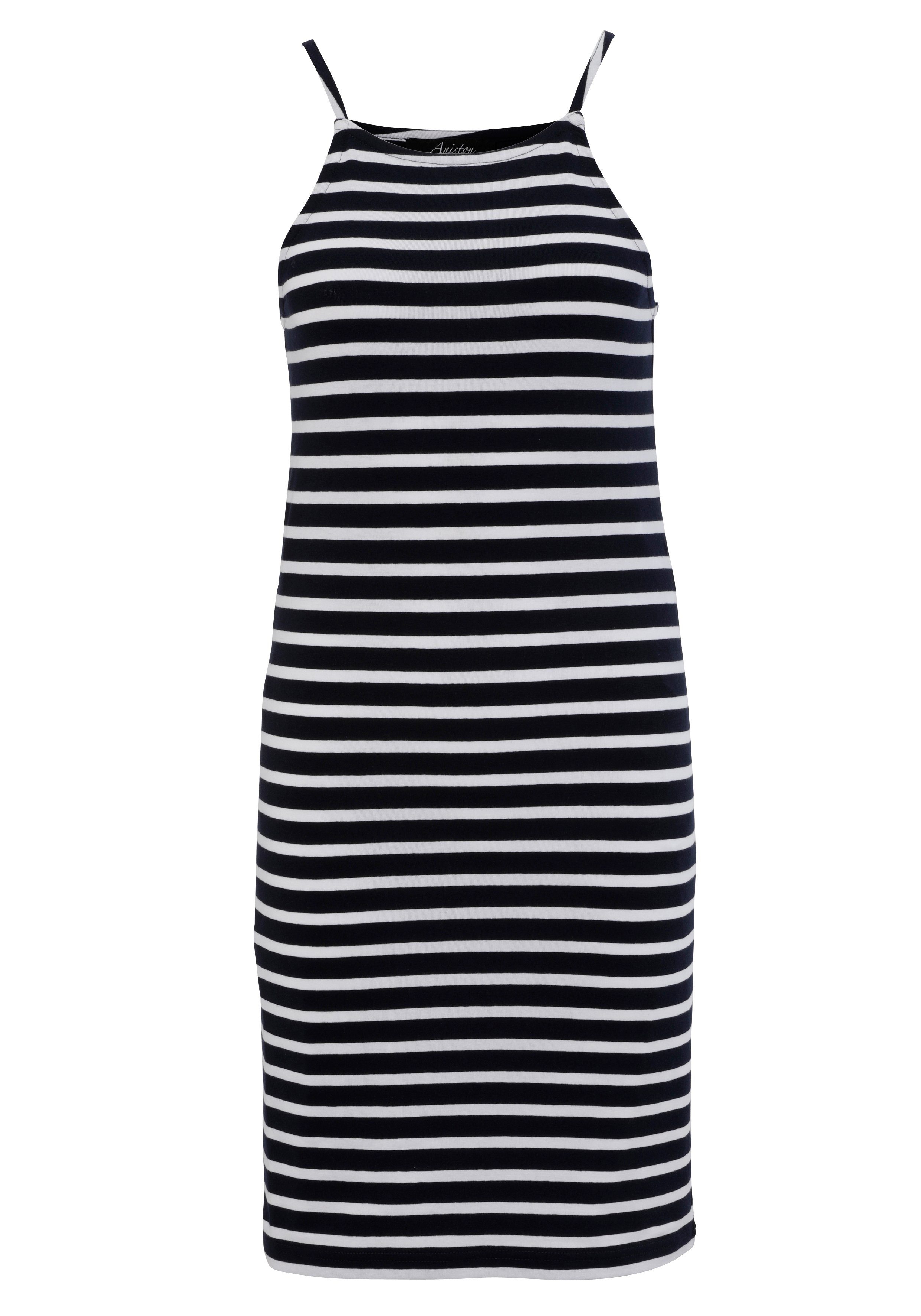 Wahl du oder bunt Marine-Look gestreift - hast marine-weiß Aniston CASUAL Sommerkleid die