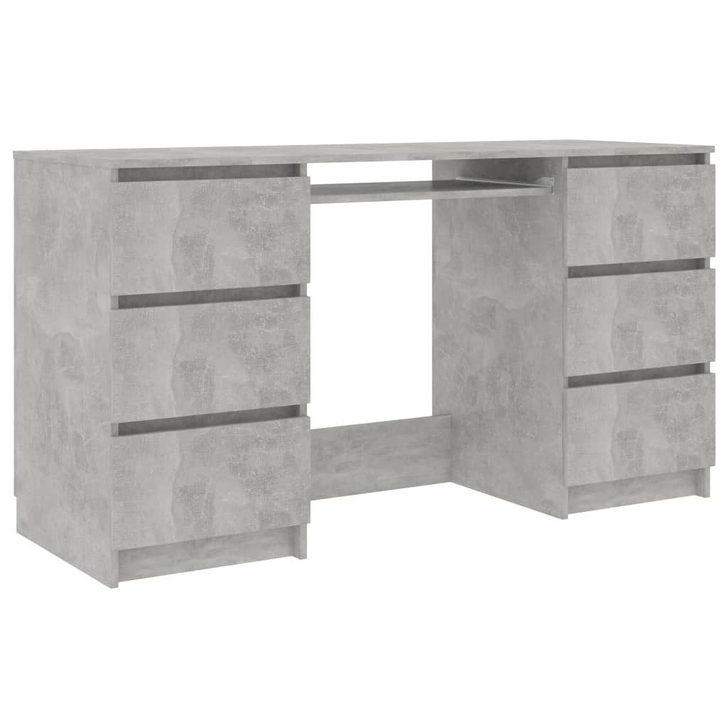 Schreibtisch Schreibtisch Betongrau 1405077 cm Spanplatte