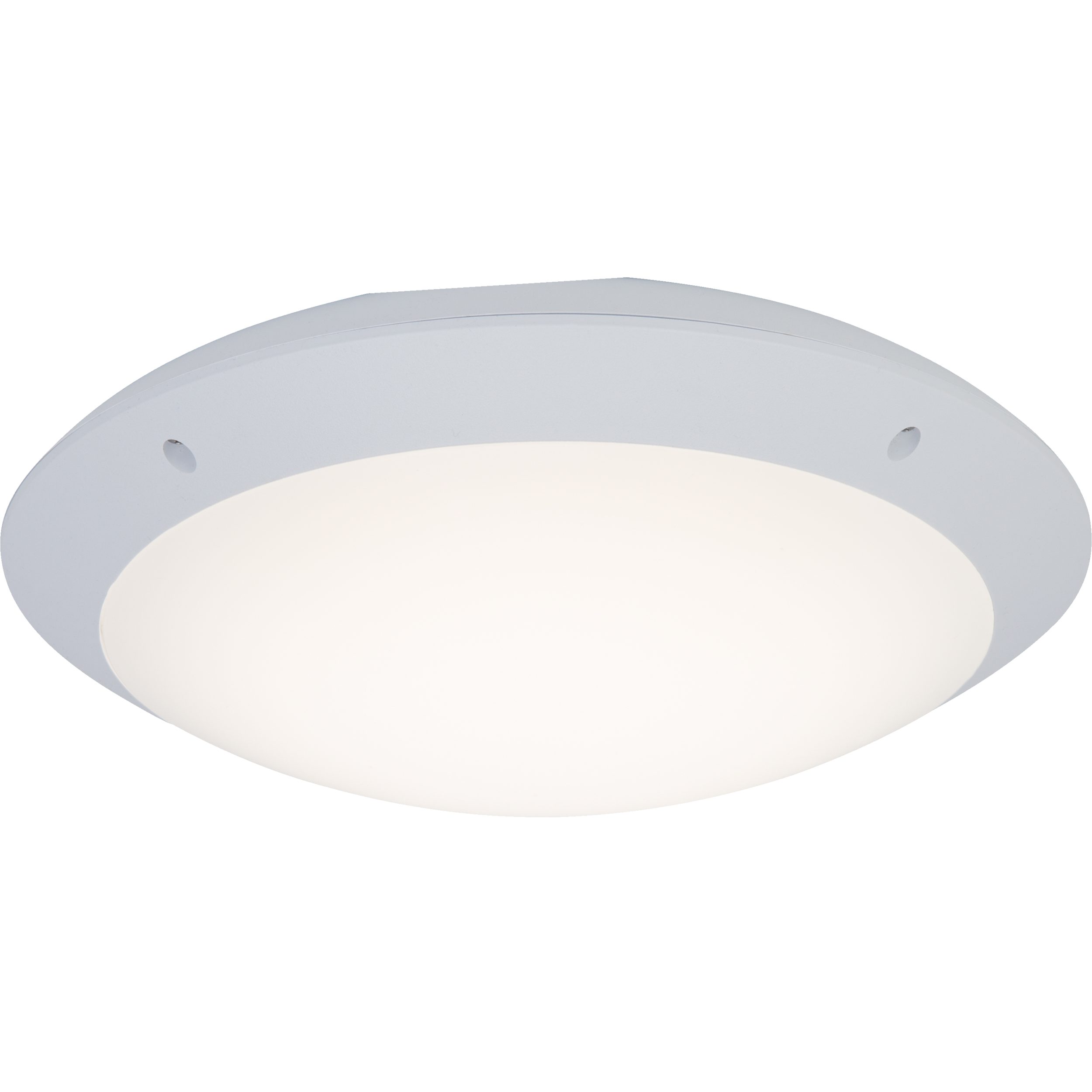 Lightbox Deckenleuchte, LED fest integriert, Neutralweiß, LED Außen Wand- und Deckenlampe, Ø 31 cm, 12 W, 1400 lm, IP66, weiß